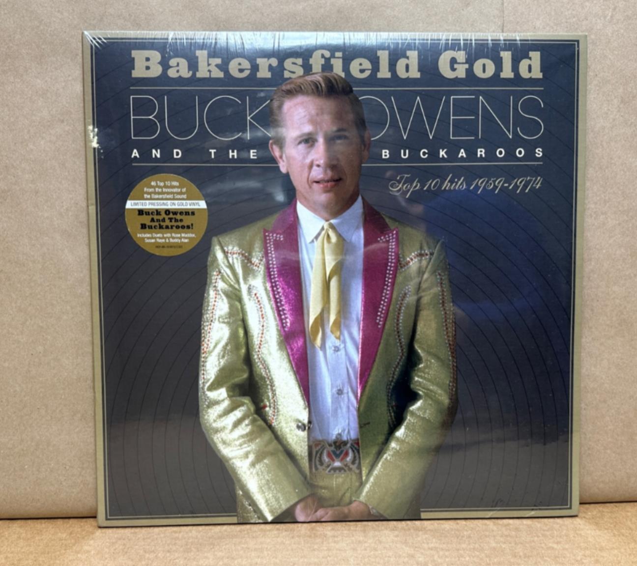 Buck Owens Bakersfield Gold Top 10 Hits 1959-74 3LP Vinyl Record RARE GOLD PRESS