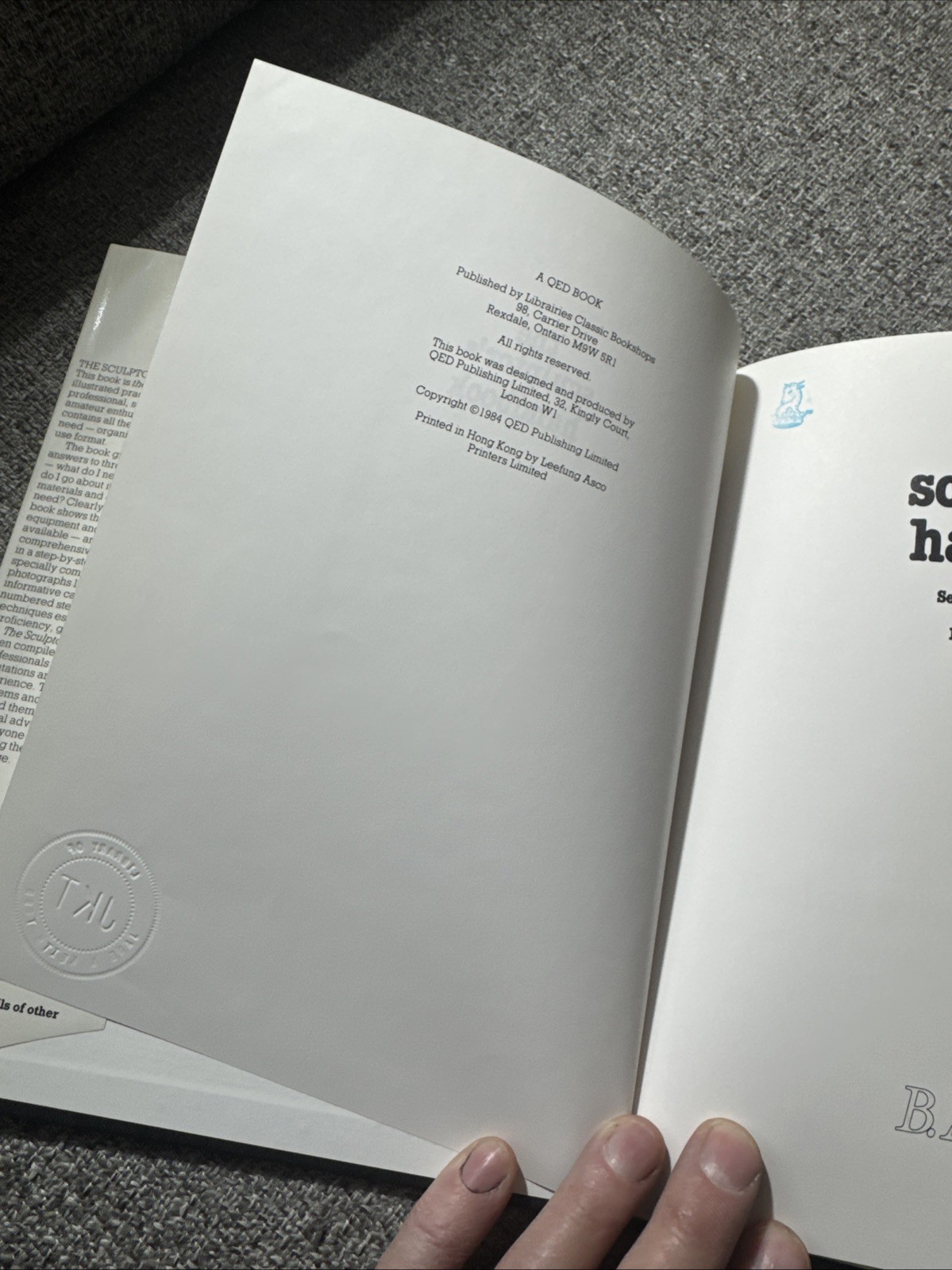 The Sculptors handbook 62 pages hardcover art craft book 1984