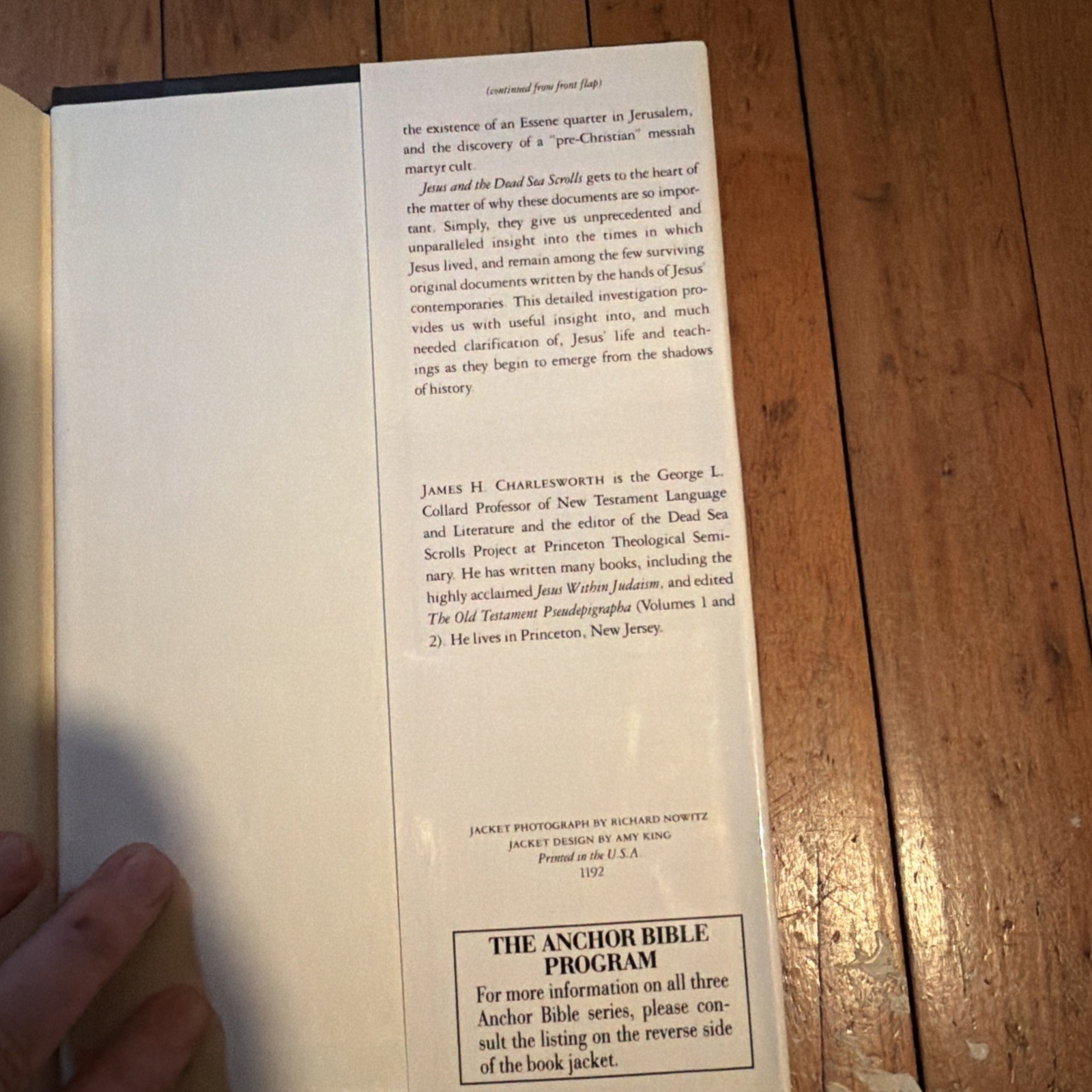 Jesus and the Dead Sea Scrolls – Charlesworth 1993 First/First HC DJ