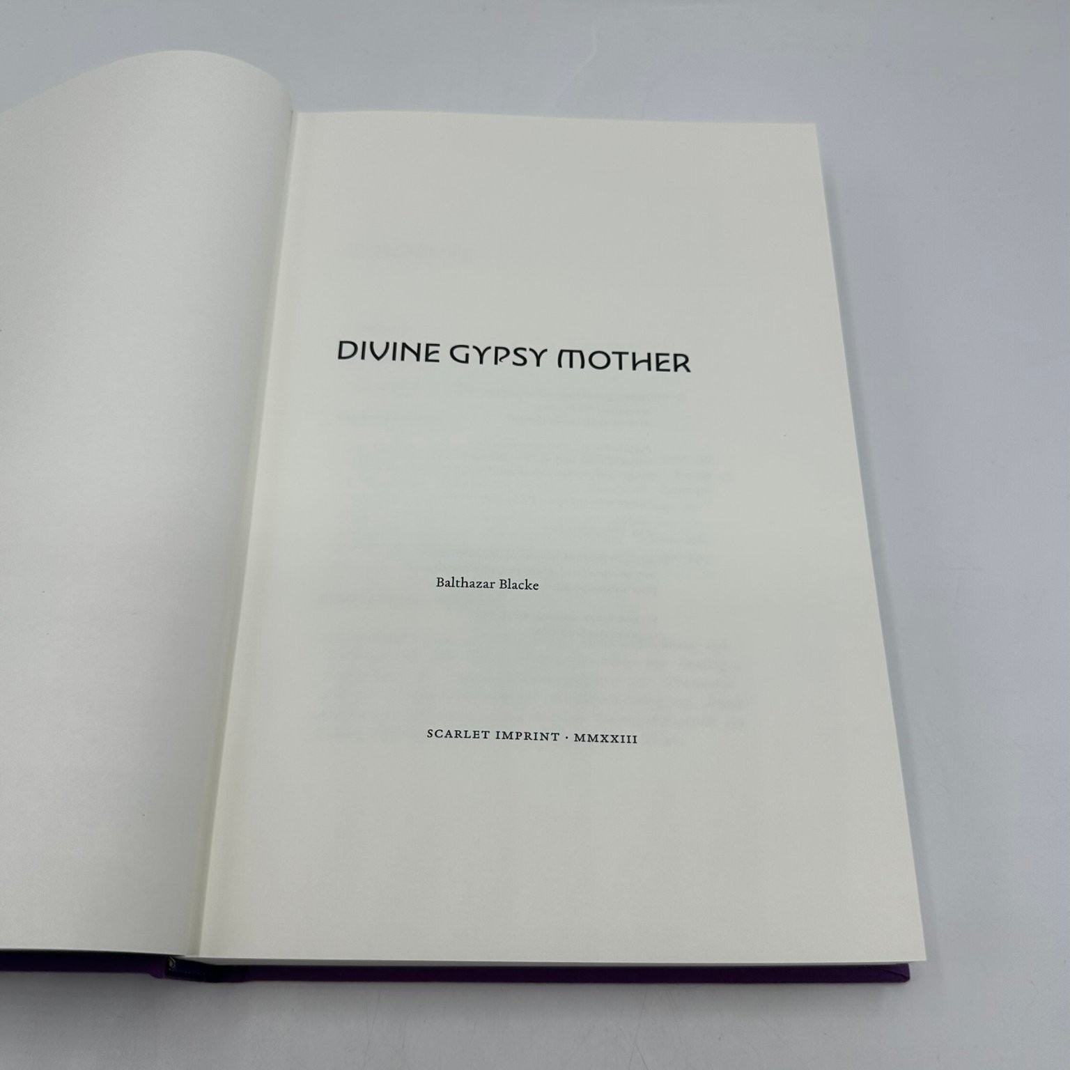 Divine Gypsy Mother Balthazar Blacke 2023 Hardcover Esoteric Occult Scarlet