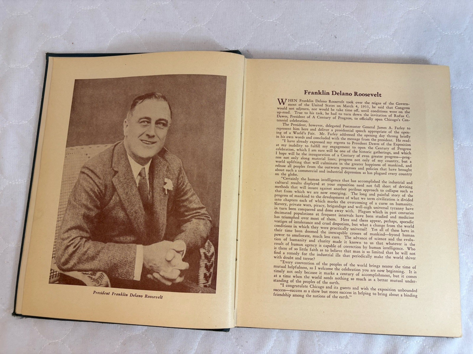 Chicago: A Century of Progress , 1833-1933 Hardcover Chicago Worlds Fair