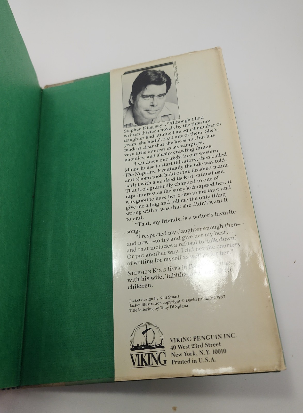 Vtg The Eyes of the Dragon Hardcover Steven King 1st Edition HCDJ 1987 Viking