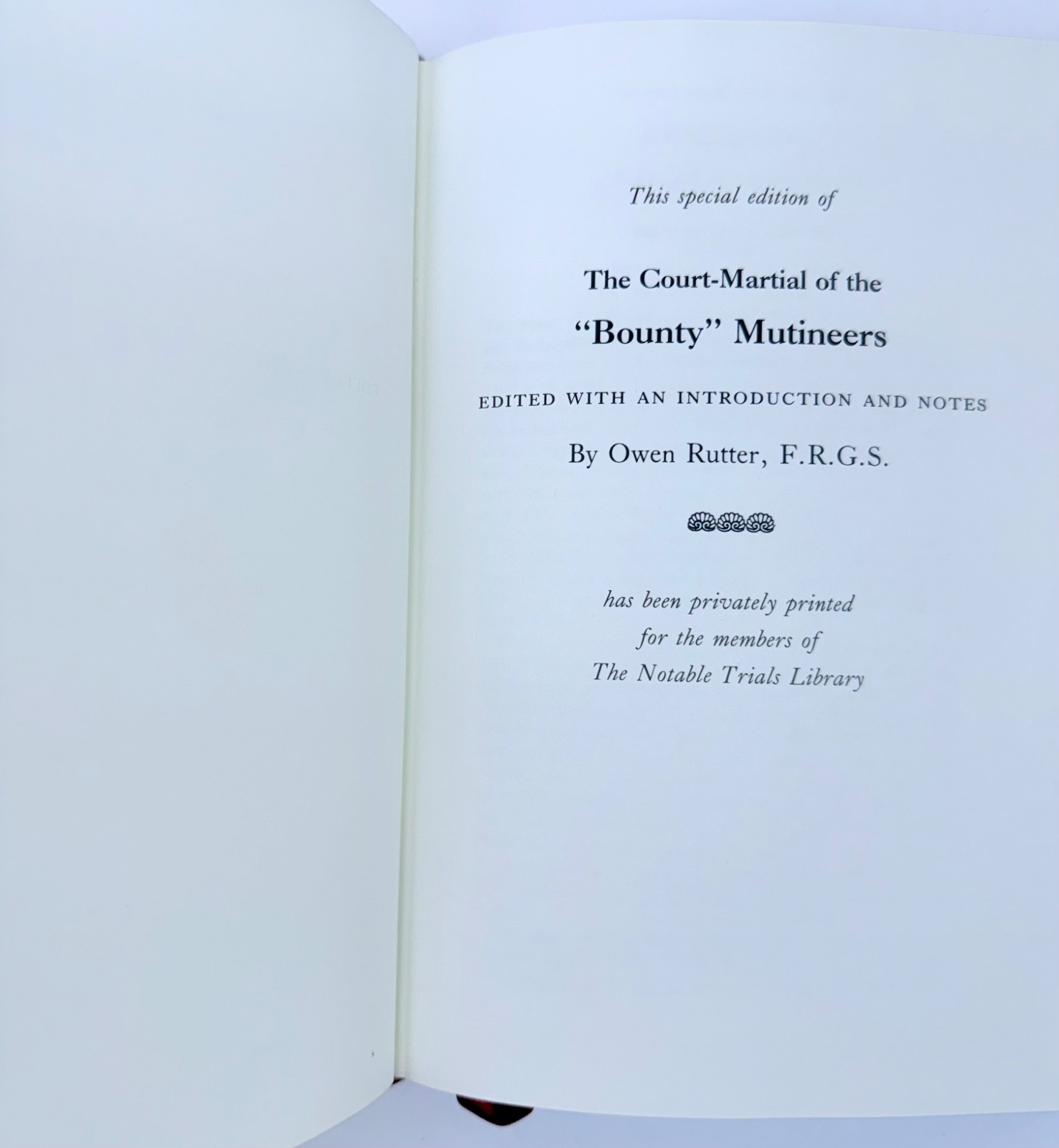 The Court Martial of the “Bounty” Mutineers Owen Rutter Notable Trials Library