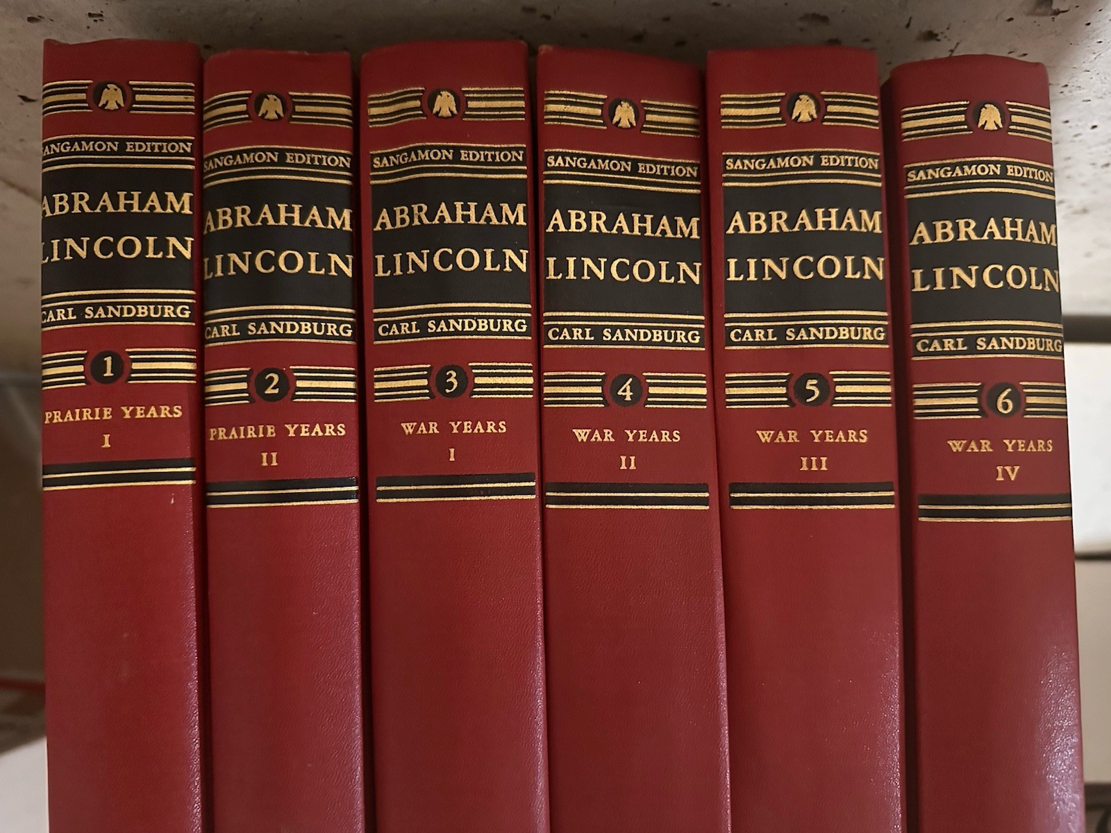 Carl Sandburg, Abraham Lincoln. Sangamon Edition, 1926-1939, 6 Vol.
