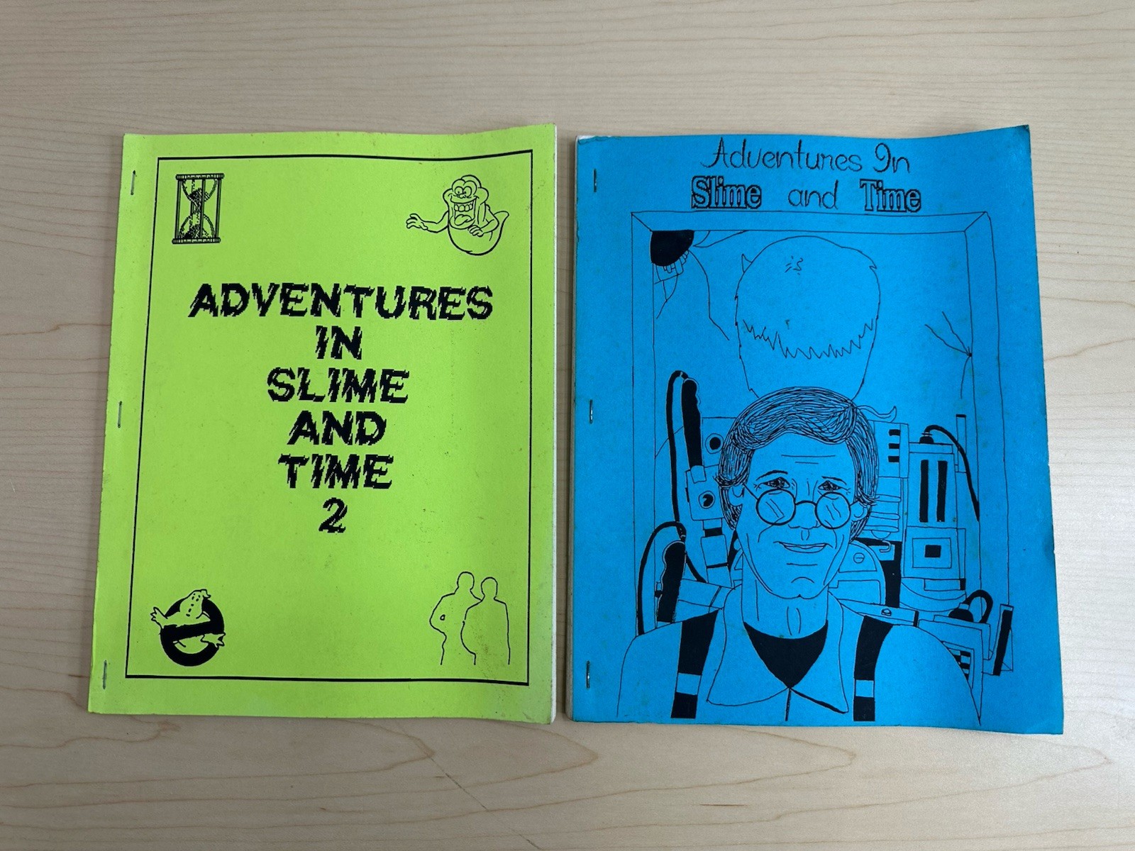 Real Ghostbusters Fanzine Adventures in Slime and Time 1 & 2 1990’s Paulson