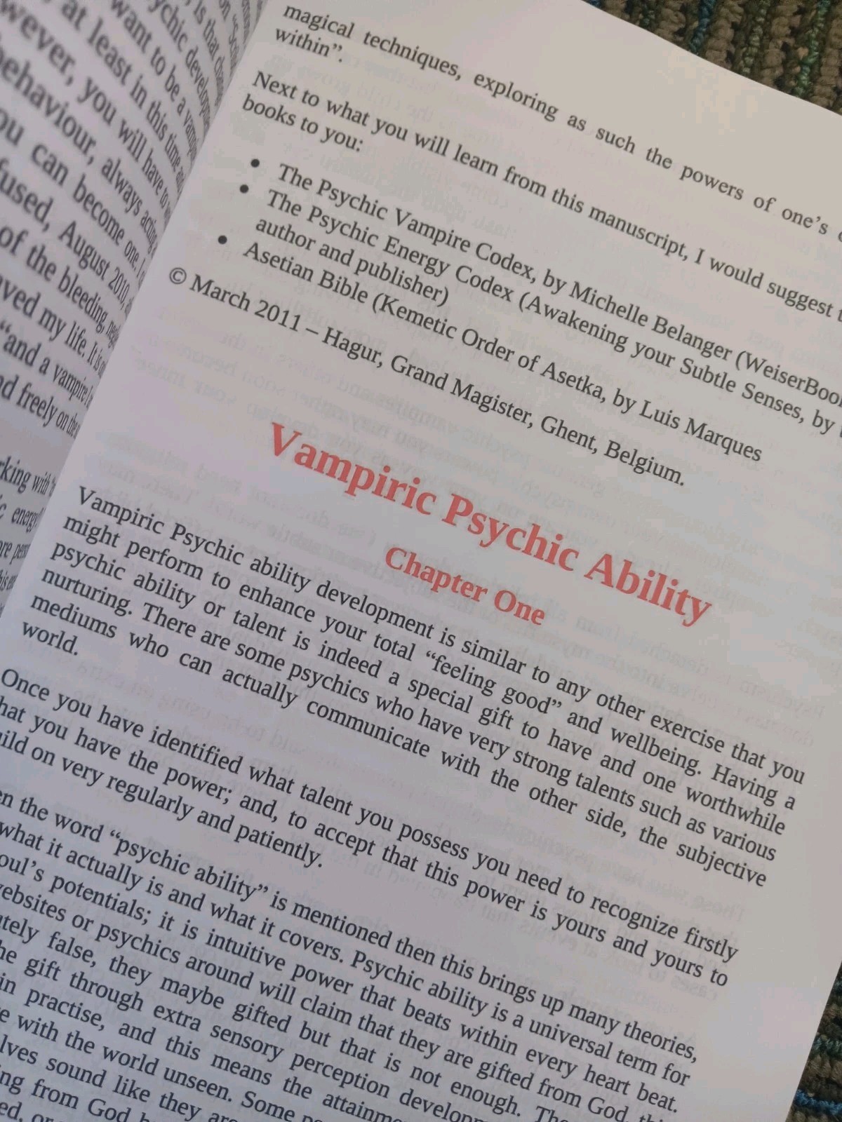 Magister Hagur vampiric psychic Handbook order of nine angles Satanism ONA/O9a