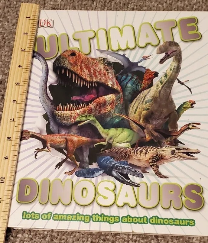 Lot Of 4 Children’s Dinosaur Picture Books Educational Fold Out Flaps 1 Vintage