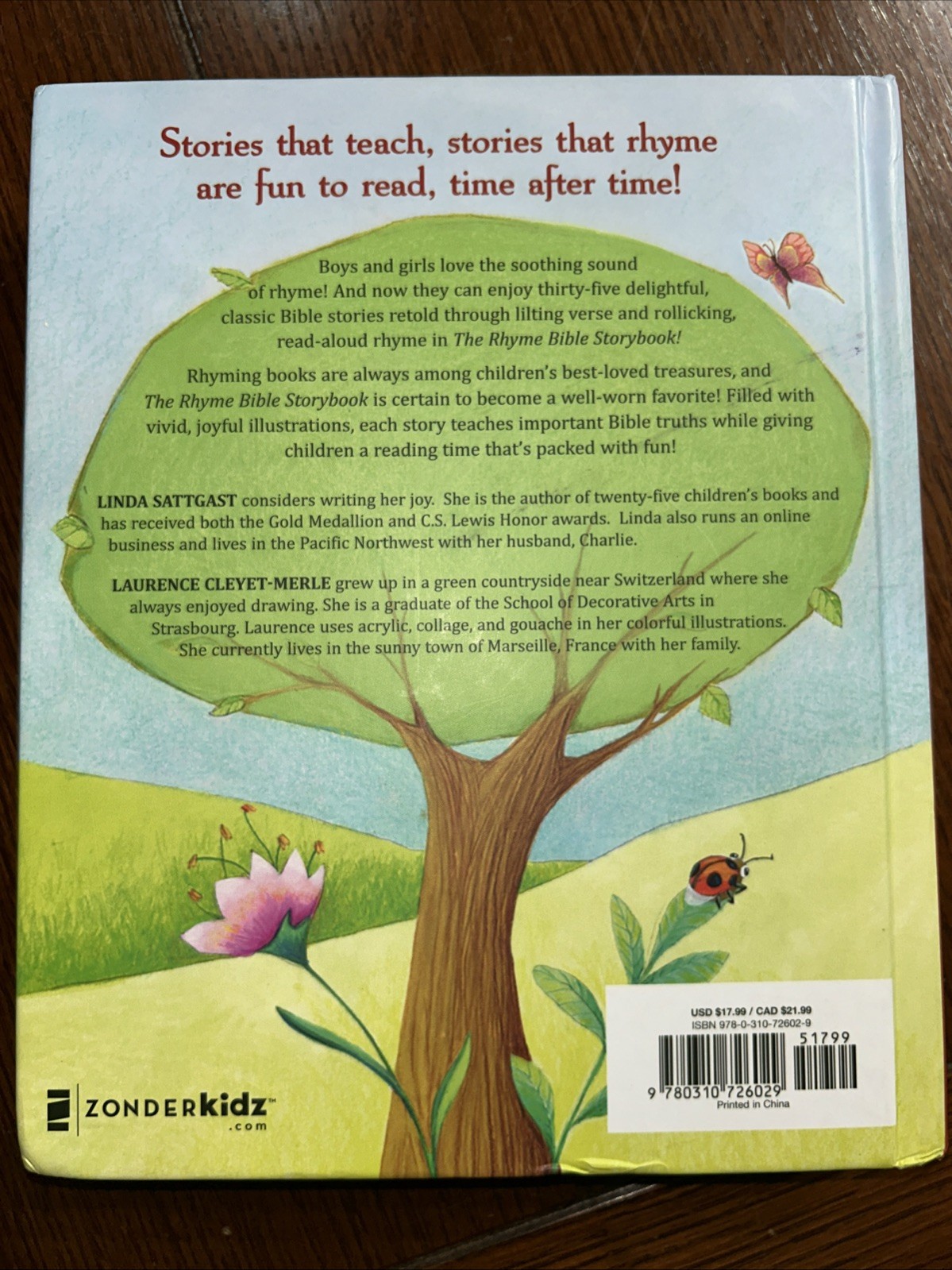 Rhyme Bible Storybook by L. J. Sattgast (2012, Hardcover)