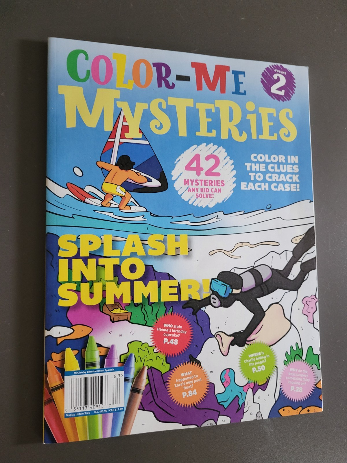 Choice of 2 Color Me Mysteries – Coloring & Activity Book – Teen & Adult Sleuths