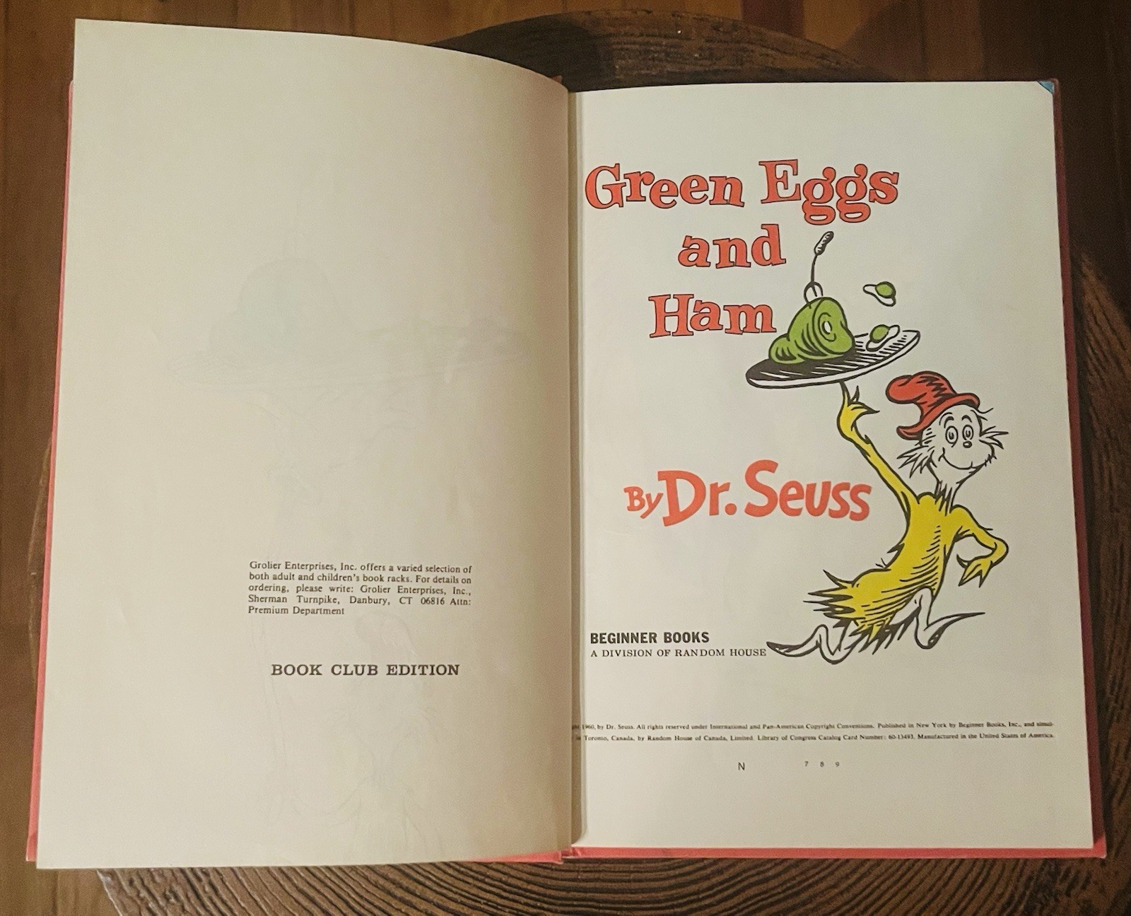 Original/ Vintage Dr. Seuss Green Eggs and Ham Beginner Books Hardcover CopyN789