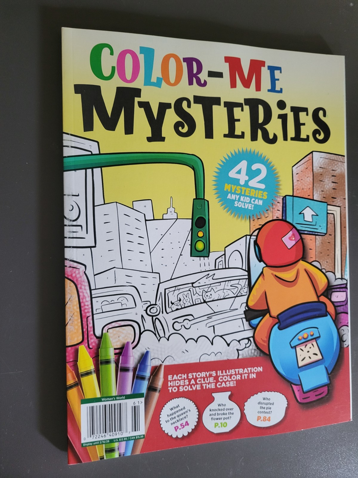 Choice of 2 Color Me Mysteries – Coloring & Activity Book – Teen & Adult Sleuths