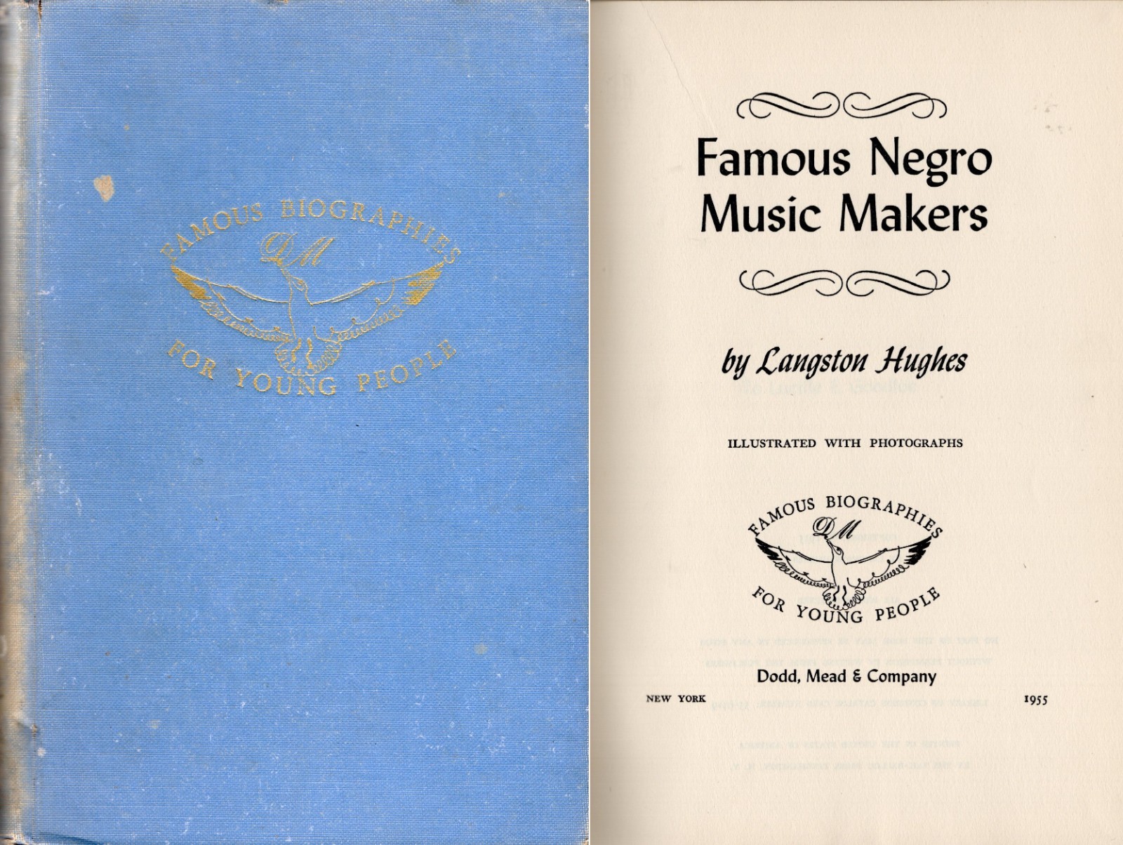 FAMOUS NEGRO MUSIC MAKERS, HARDCOVER, BIOGRAPHIES, DODD MEAD, 1955