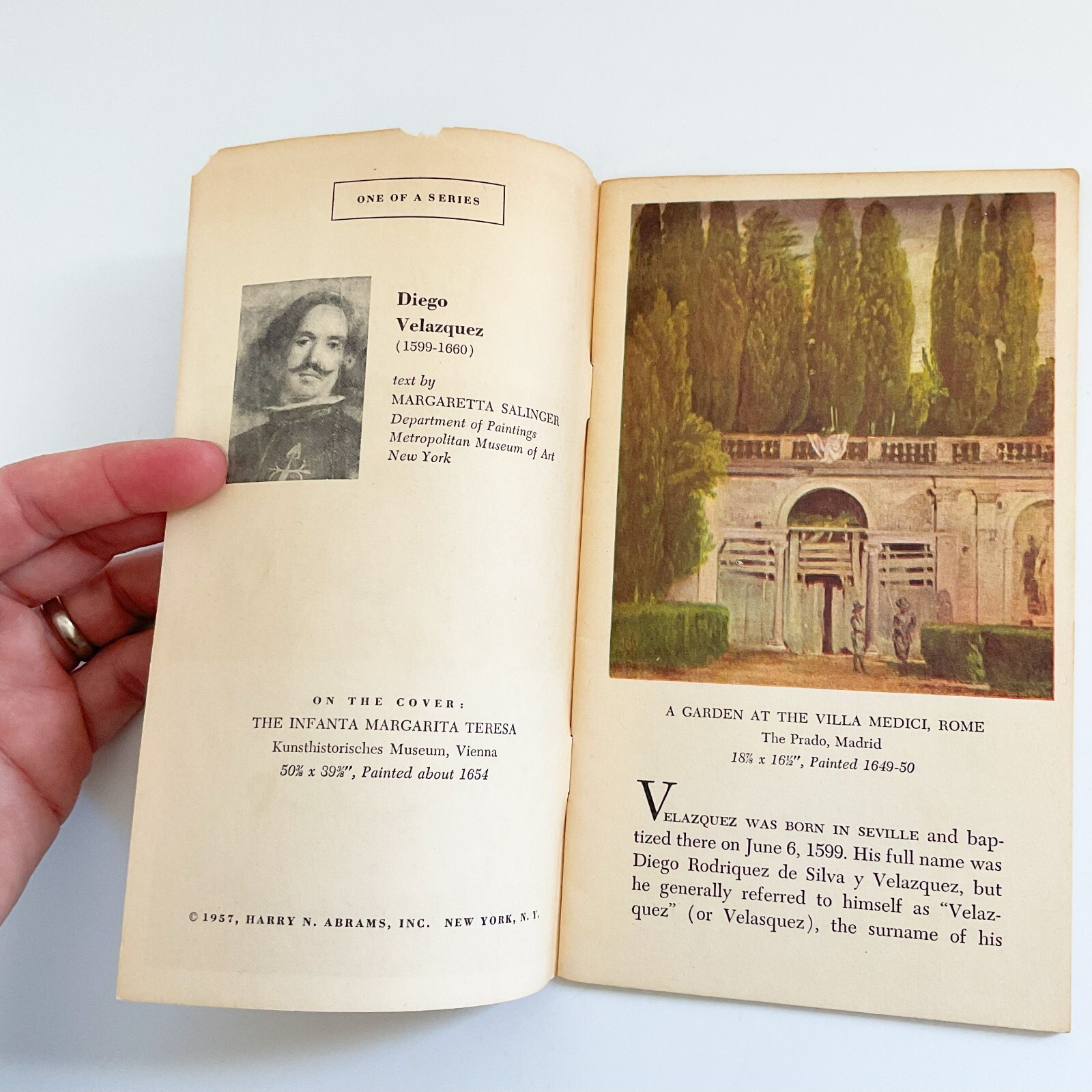 HARRY N. ABRAMS Pocket Art Books Cezanne Rembrandt Velazquez Masterpieces 1957