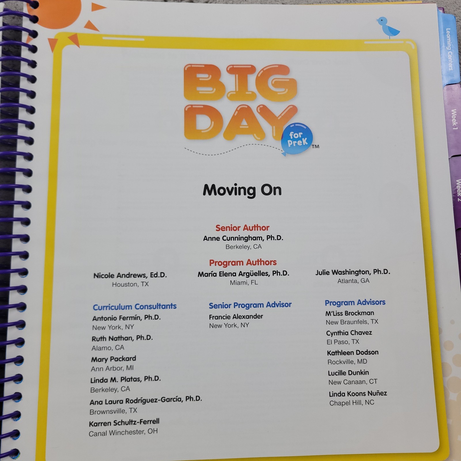 Scholastic Big Day Teaching Guide For Pre K Theme 8 Moving On Revised