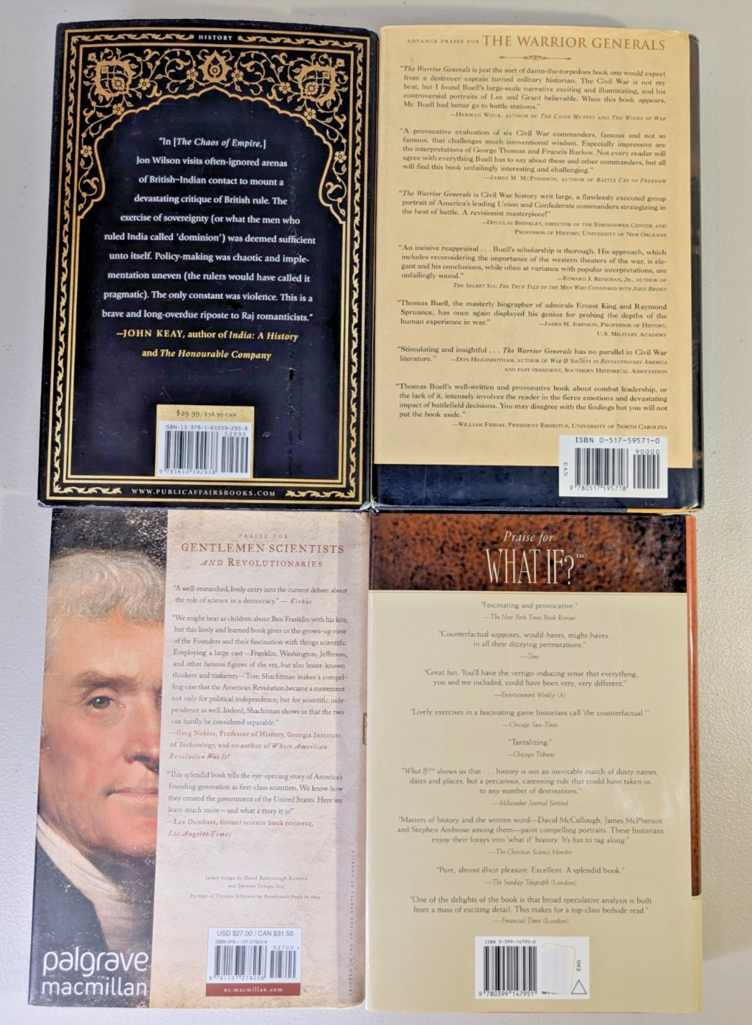 Book Lot (4) The Chaos of Empire by Wilson, Jon and 3 more great reads! History