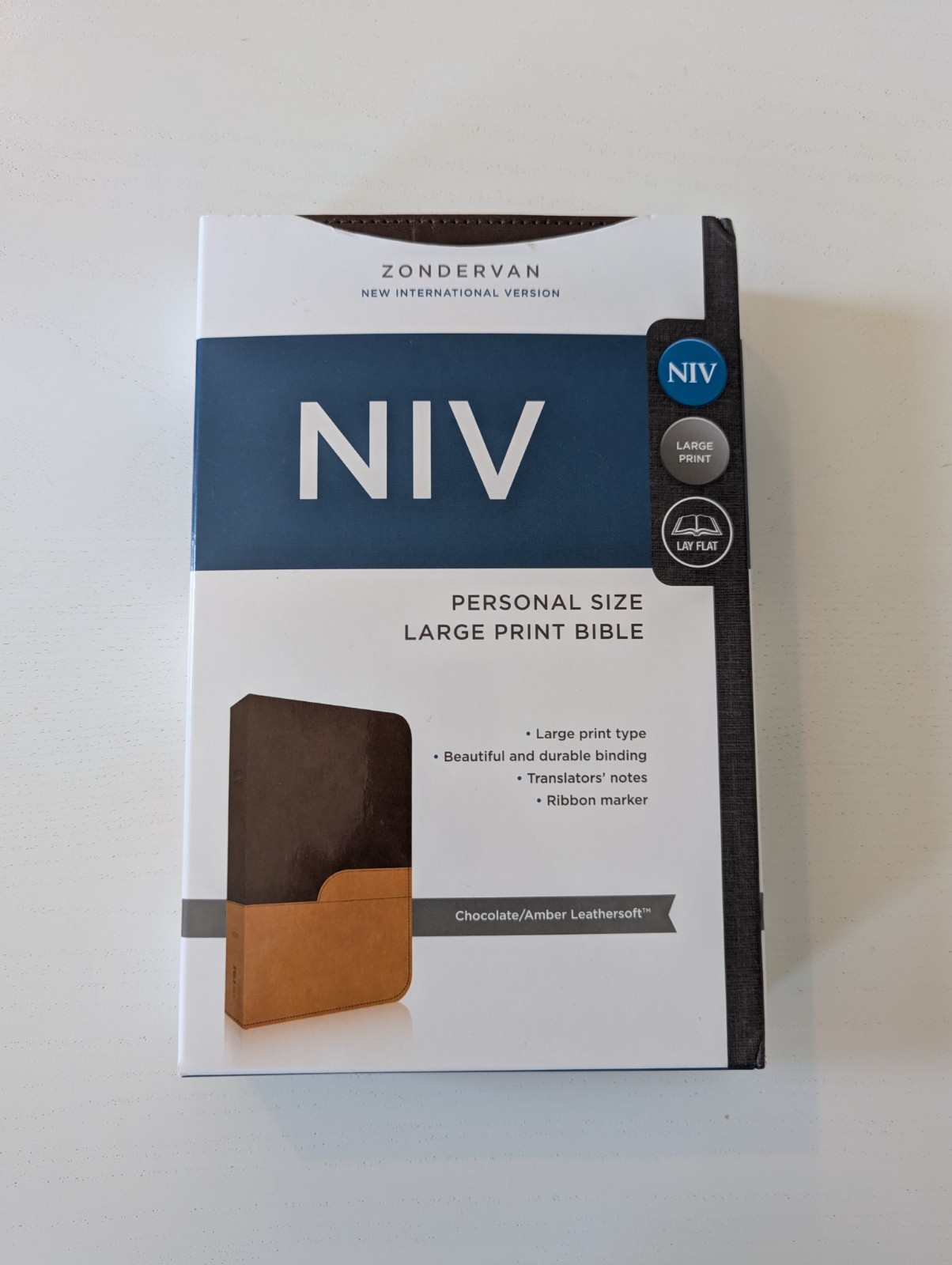 Holy Bible NIV Large Print Leathersoft Cover Zondervan Personal Size NEW