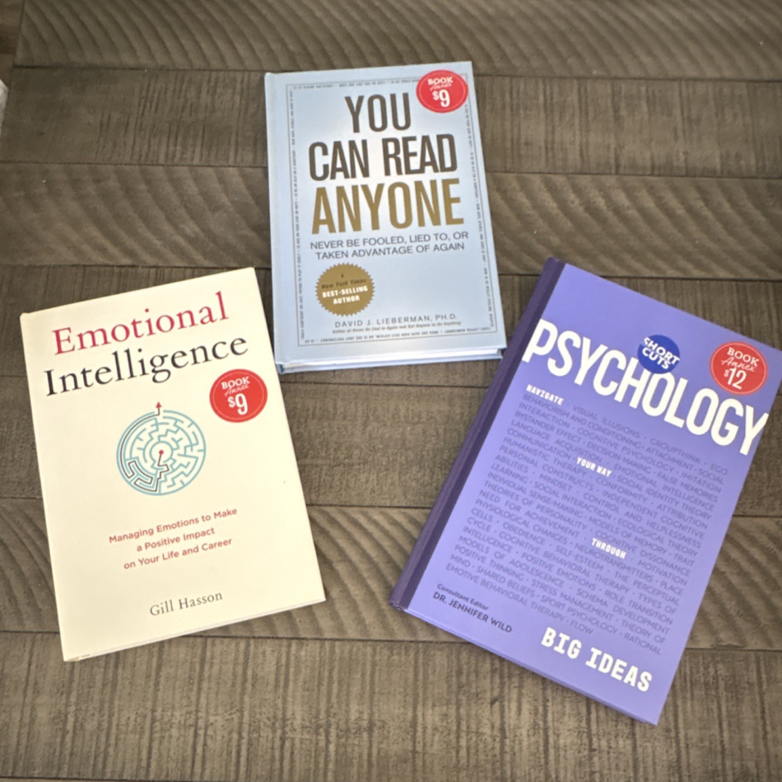 Lot of 3 Big Ideas Psychology Paperbacks: Emotional Intelligence, Body Language