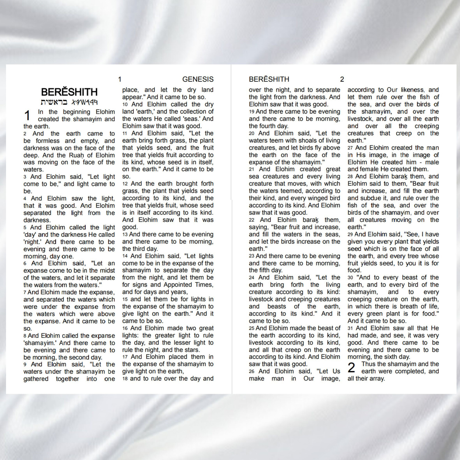 HalleluYah Scriptures RESTORED NAMES Bible LARGE PRINT Leather & Free Books