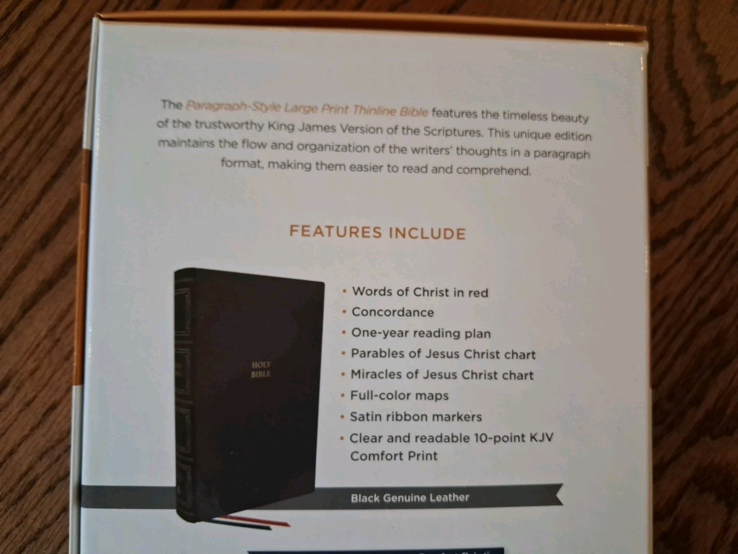 KJV LARGE PRINT Thinline Bible Thumb Indexed ~ $104.99 Retail ~ Genuine Leather