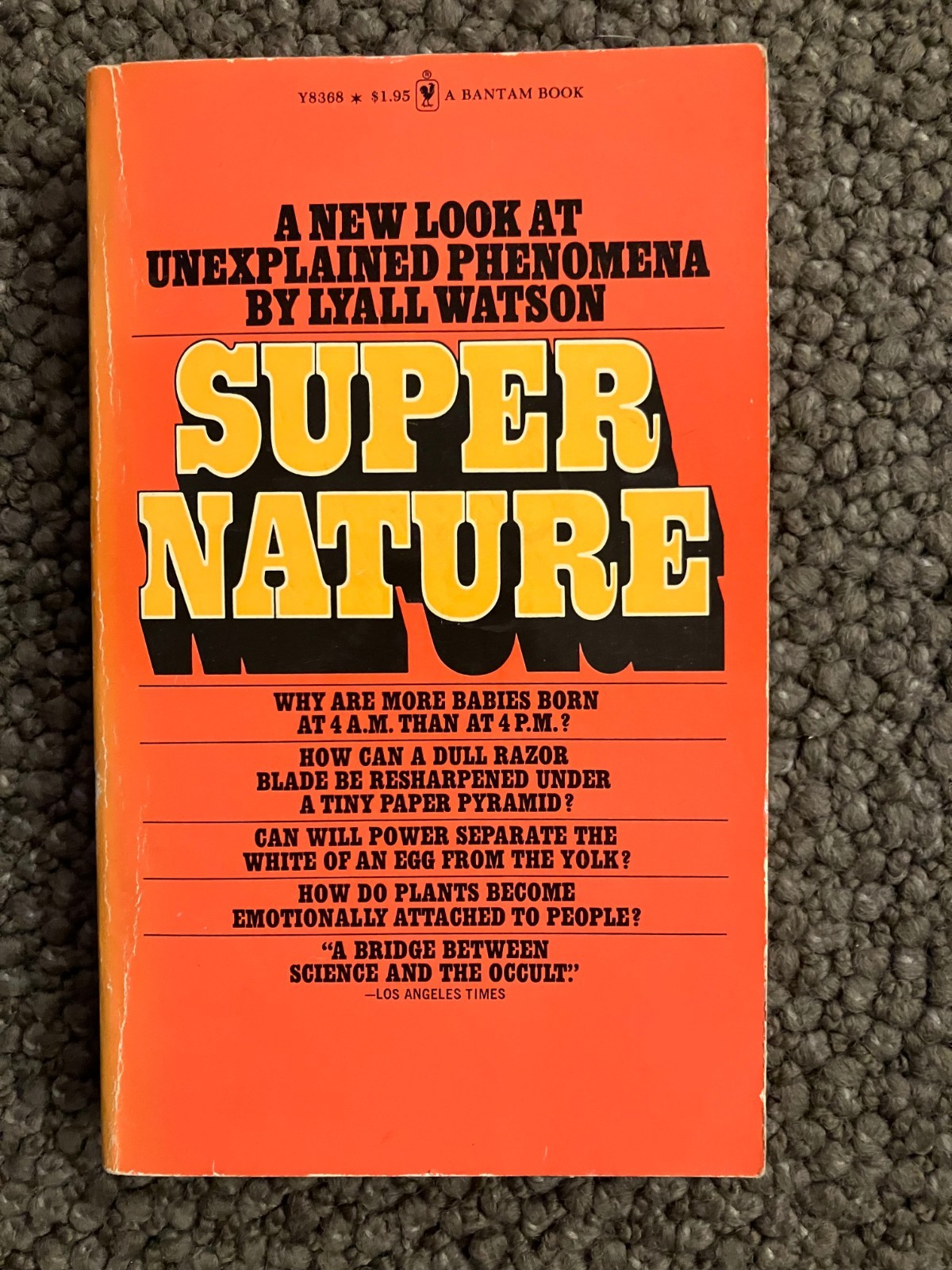 Super Nature / Lyall Watson / Paperback 1974 / Esoterica / Fortean