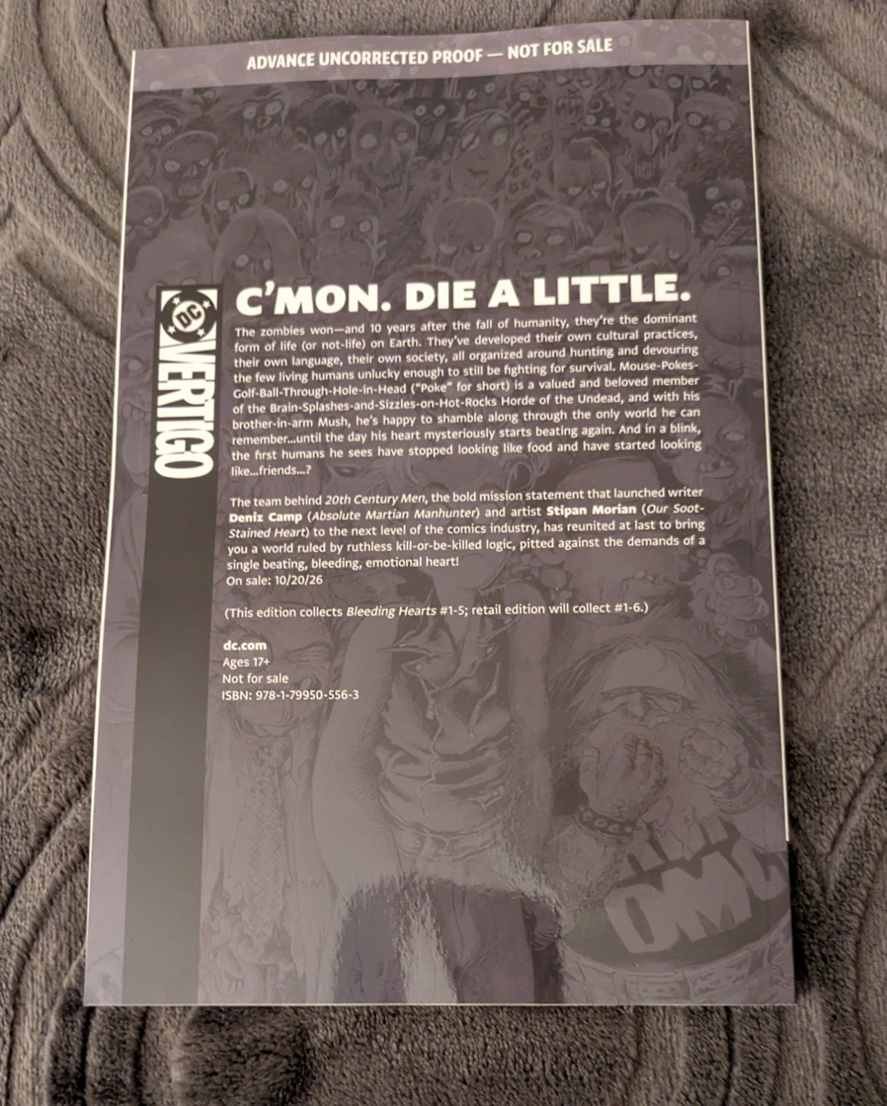 DC VERTIGO LOT OF 3 End Of Life Bleeding Hearts Brutal Dark ADVANCE READER TPB