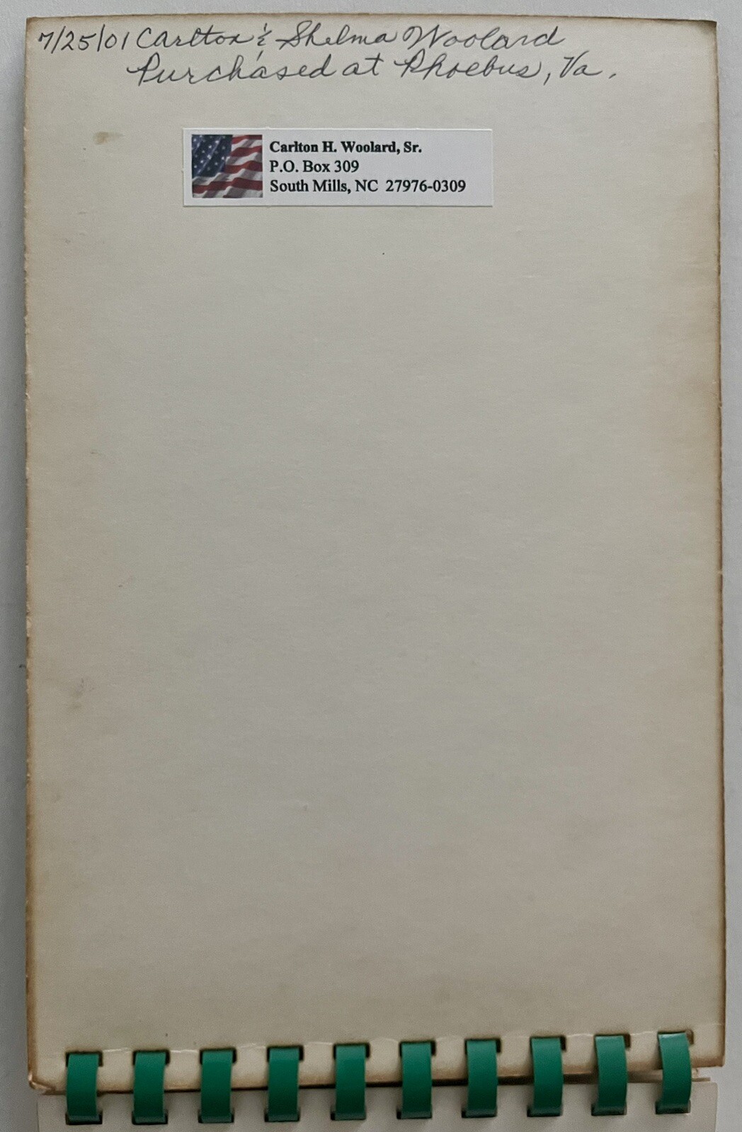 1950 A COOKBOOK FROM CHRIST CHURCH WOMEN’S AUXILIARY, ALEXANDRIA, VA, 82 PAGES