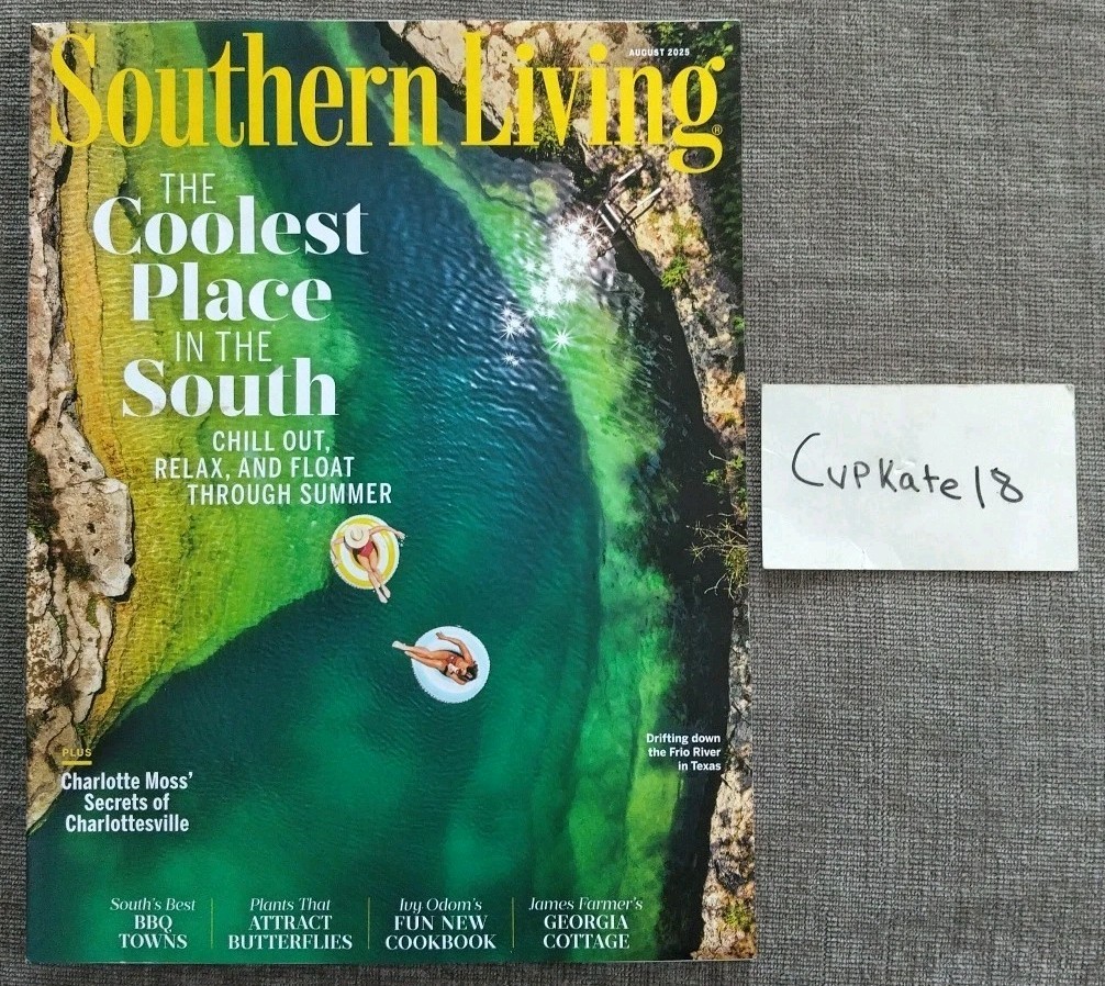 Southern Living Magazine AUGUST 2025 NEW Frio River BBQ Towns Butterfly Plants