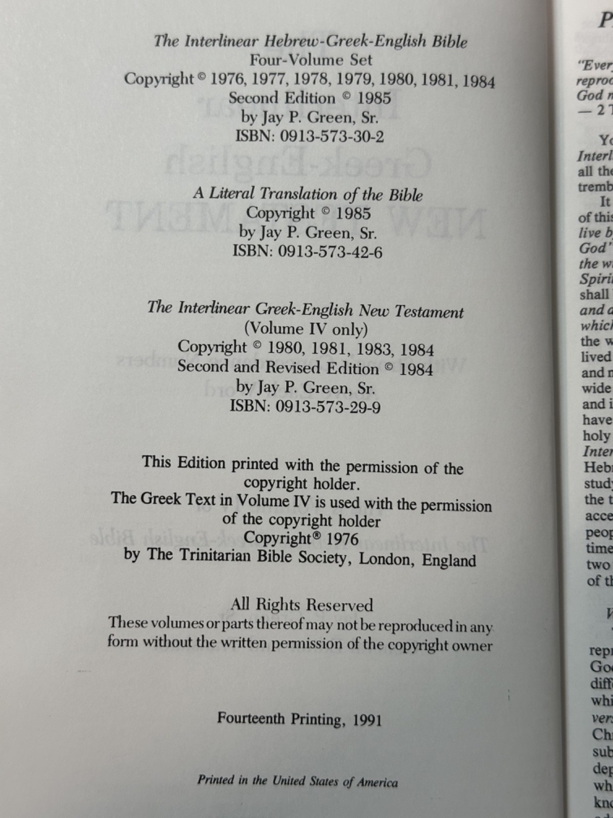 The Interlinear Bible Greek English Vol IV New Testament – Hendrickson