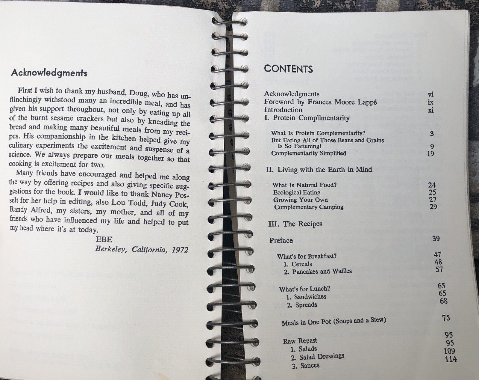 Recipes for a Small Planet Ellen Buchman Ewald 1973 Ballantine Books