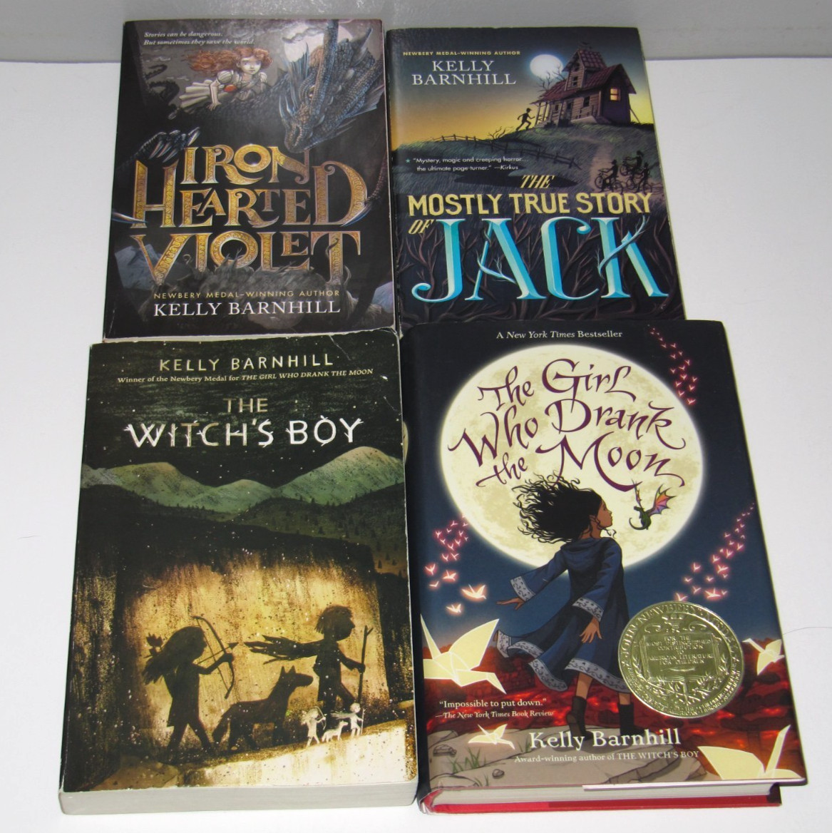 Lot of 4 books by Kelly Barnhill TPB/HB Iron Hearted Violet Girl Who Drank the M
