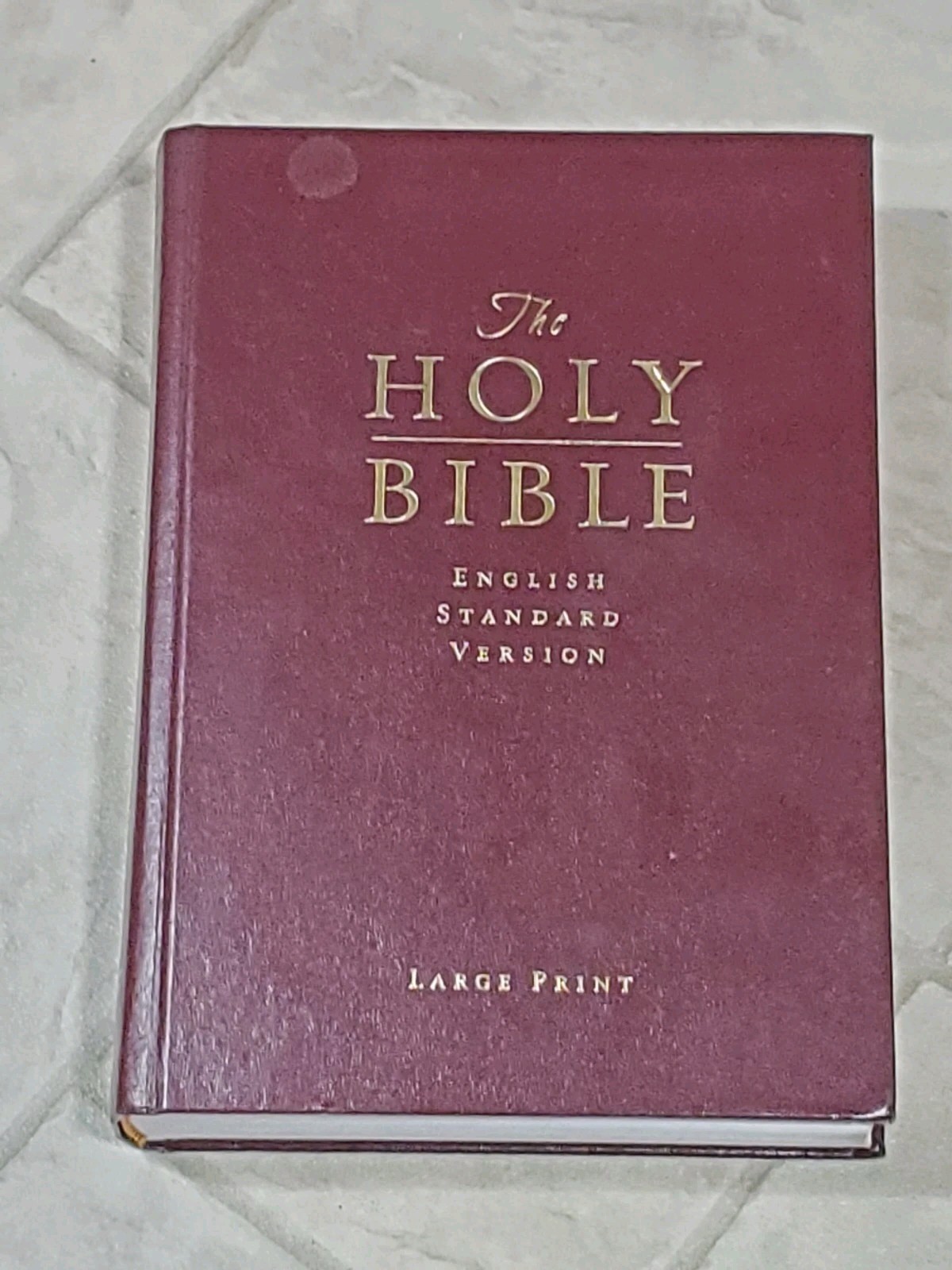 Bible ESV English Standard Version Crossway Large Print 2011 Brown Hardcover