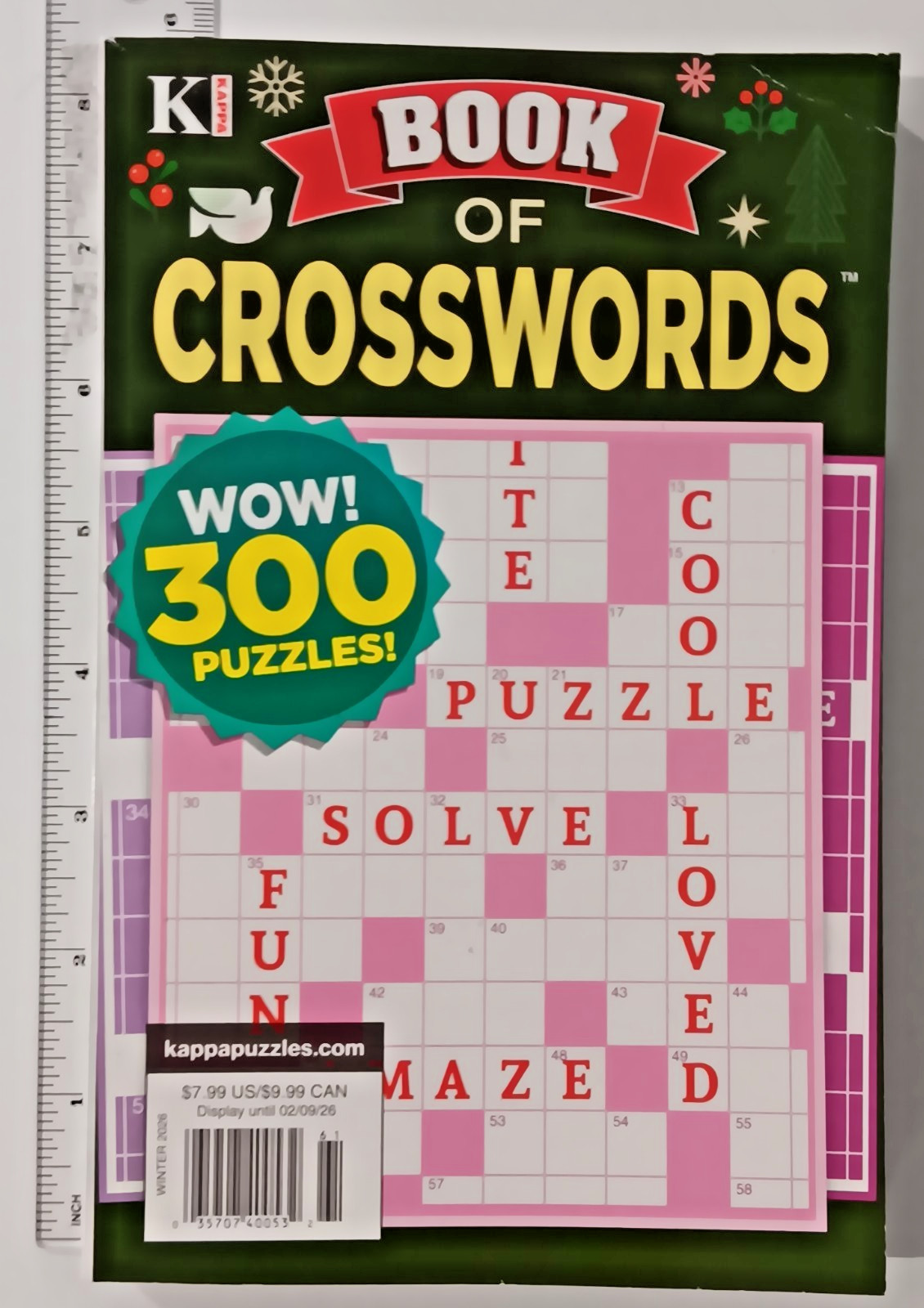 Lot of 6 Crossword Puzzle Books Kappa Dreamtivity Bendon Parragon Small-LG Print