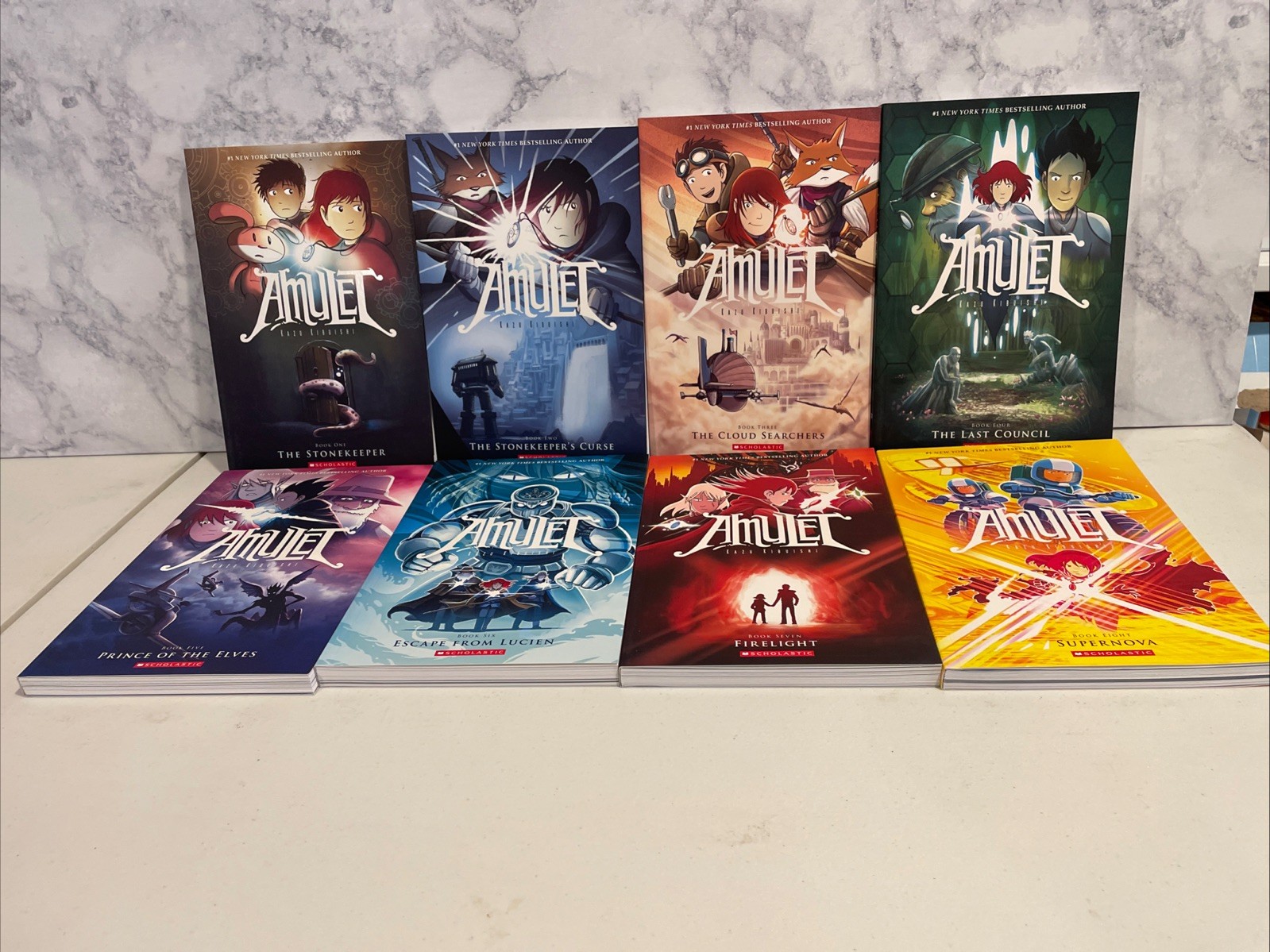 Amulet #1-8 Series Box Set Paperback 8 Book Collection, Graphix By Kazu Kibuishi