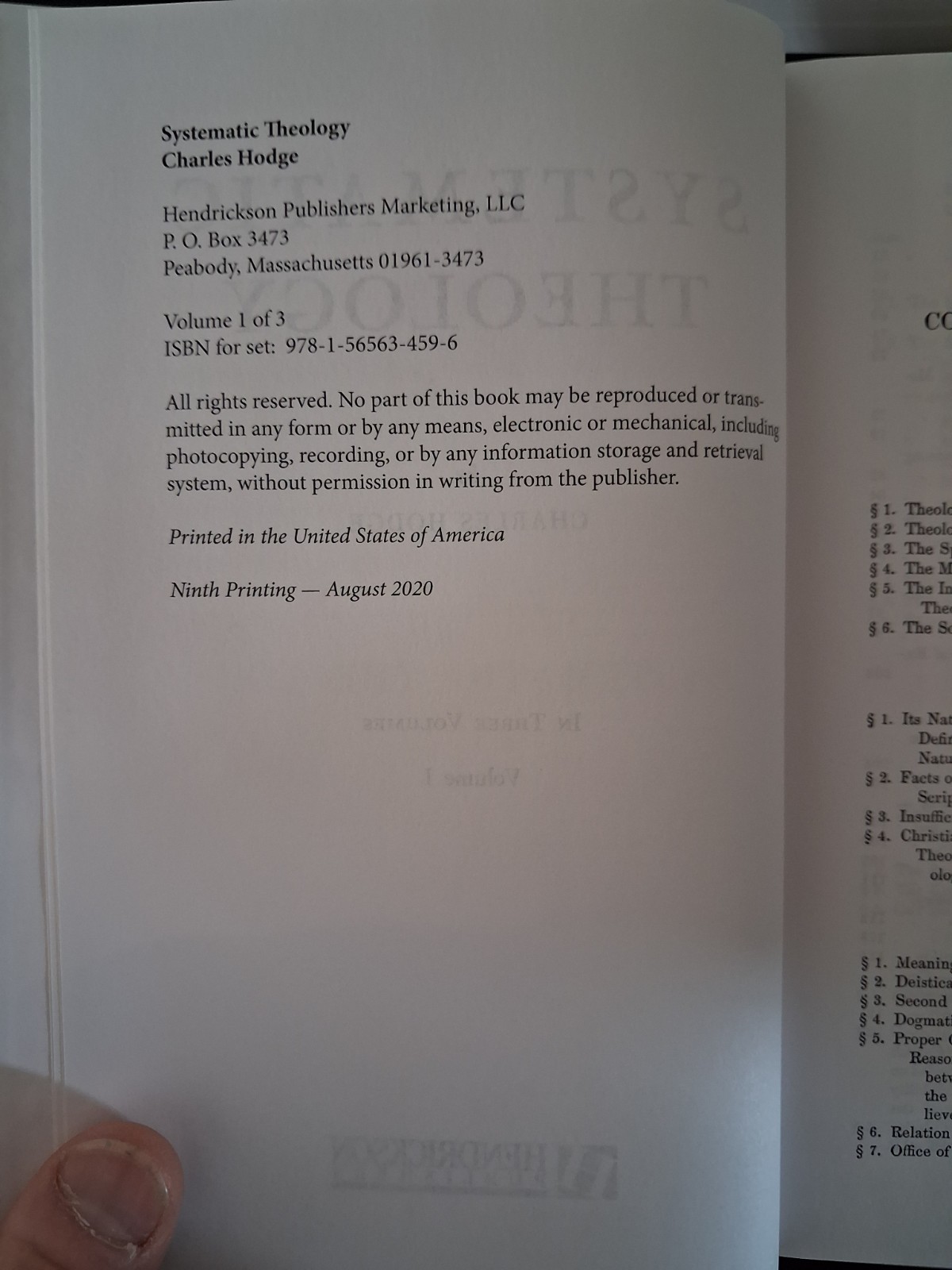 Systematic Theology – Hodge: Volumes 1 & 2