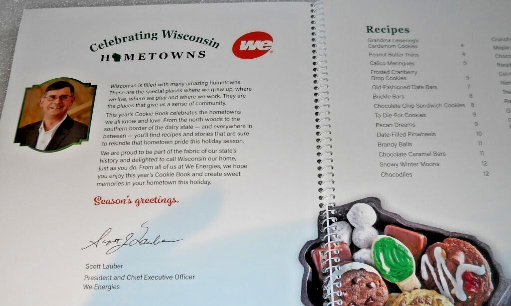 2022 WE Energies Cookie Book Wisconsin Hometown Favorites