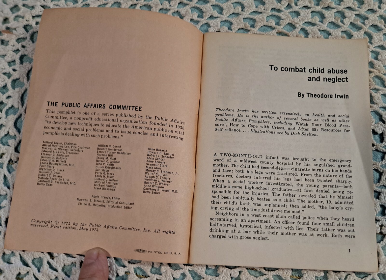 Public Affairs Pamphets #154(1974 39th Print) & #508 (1974 1st ED), VINTAGE PBs