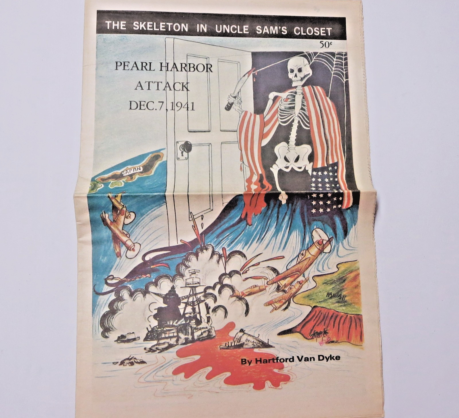 The Skeleton In Uncle Sam’s Closet WW2 Pearl Harbor Attack Newspaper By Van Dyke