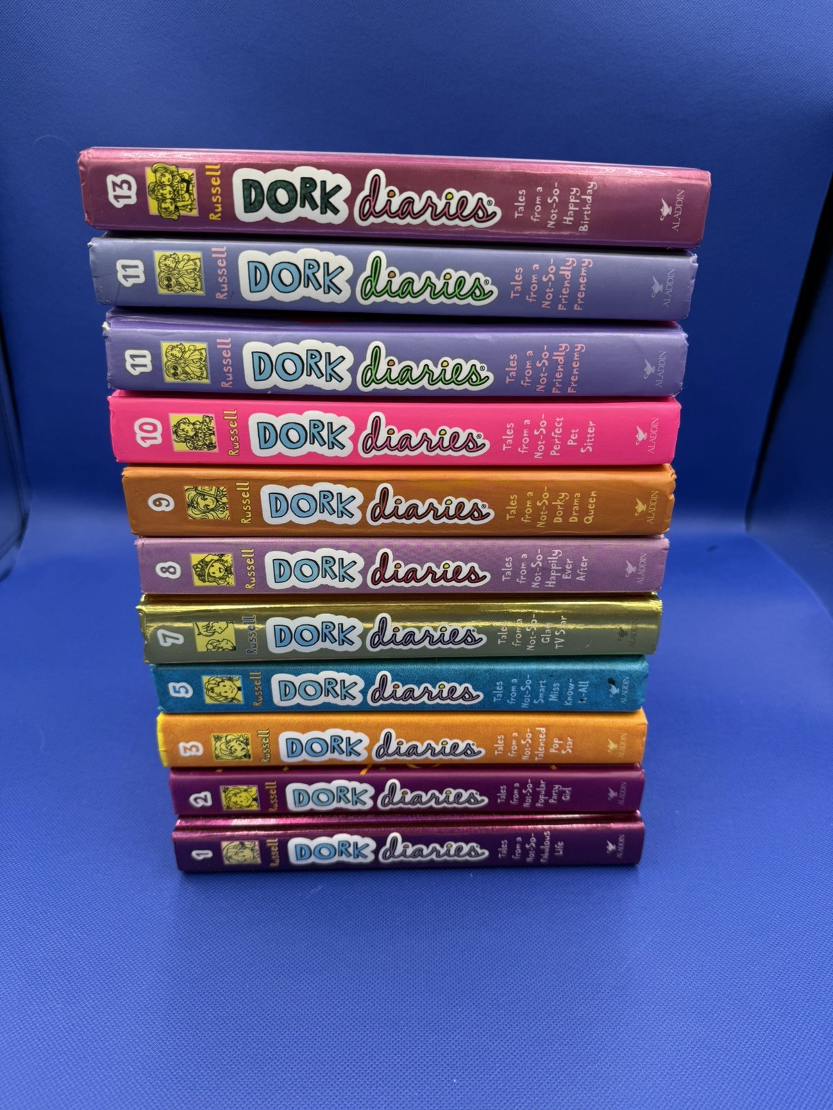 Lot of 11 DORK DIARIES By Rachel Renee Russell Hardcover Books