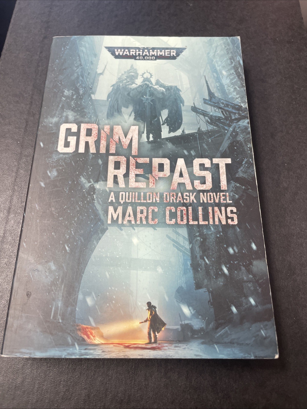 WARHAMMER 40K Grim Repast PAPERBACK Marc Collins 1ST PRINTING Quillon Drask PB