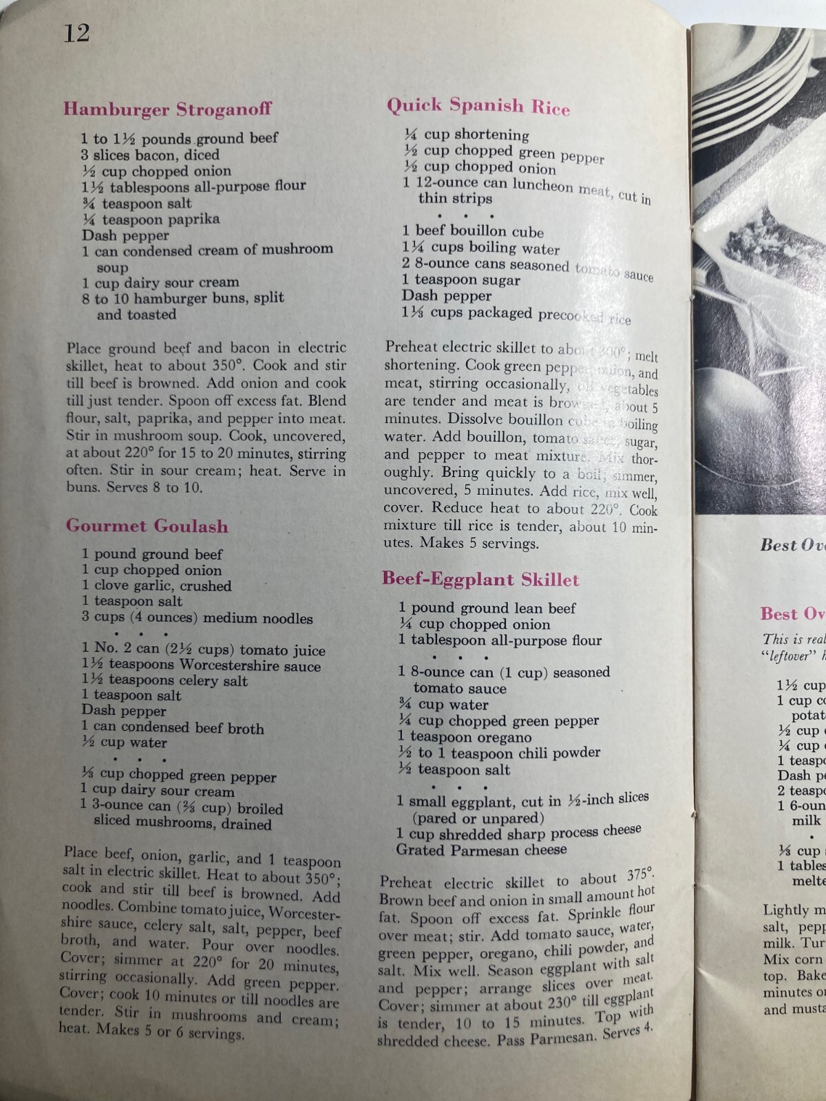 Vintage Cookbook SHORTCUT COOKING 1969 / Meredith Corporation