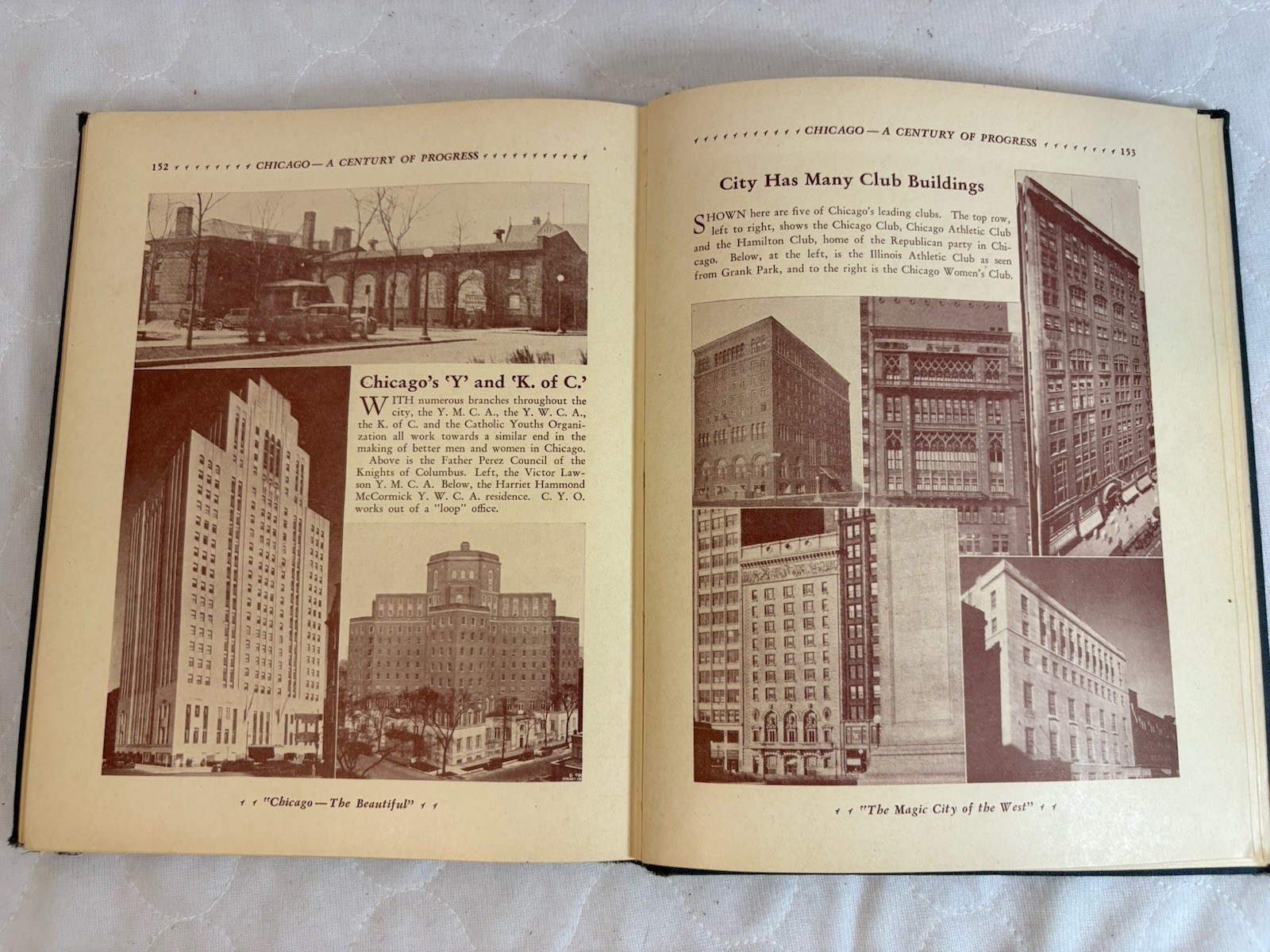 Chicago: A Century of Progress , 1833-1933 Hardcover Chicago Worlds Fair