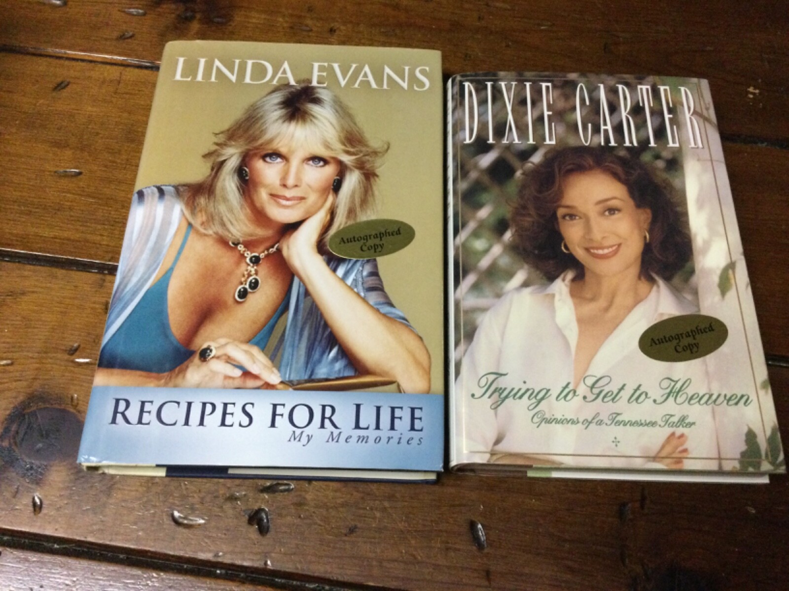** SIGNED 1st Ed ** Linda Evans & Dixie Carter ** DAZZLE TV MOVIE ACTRESSES **