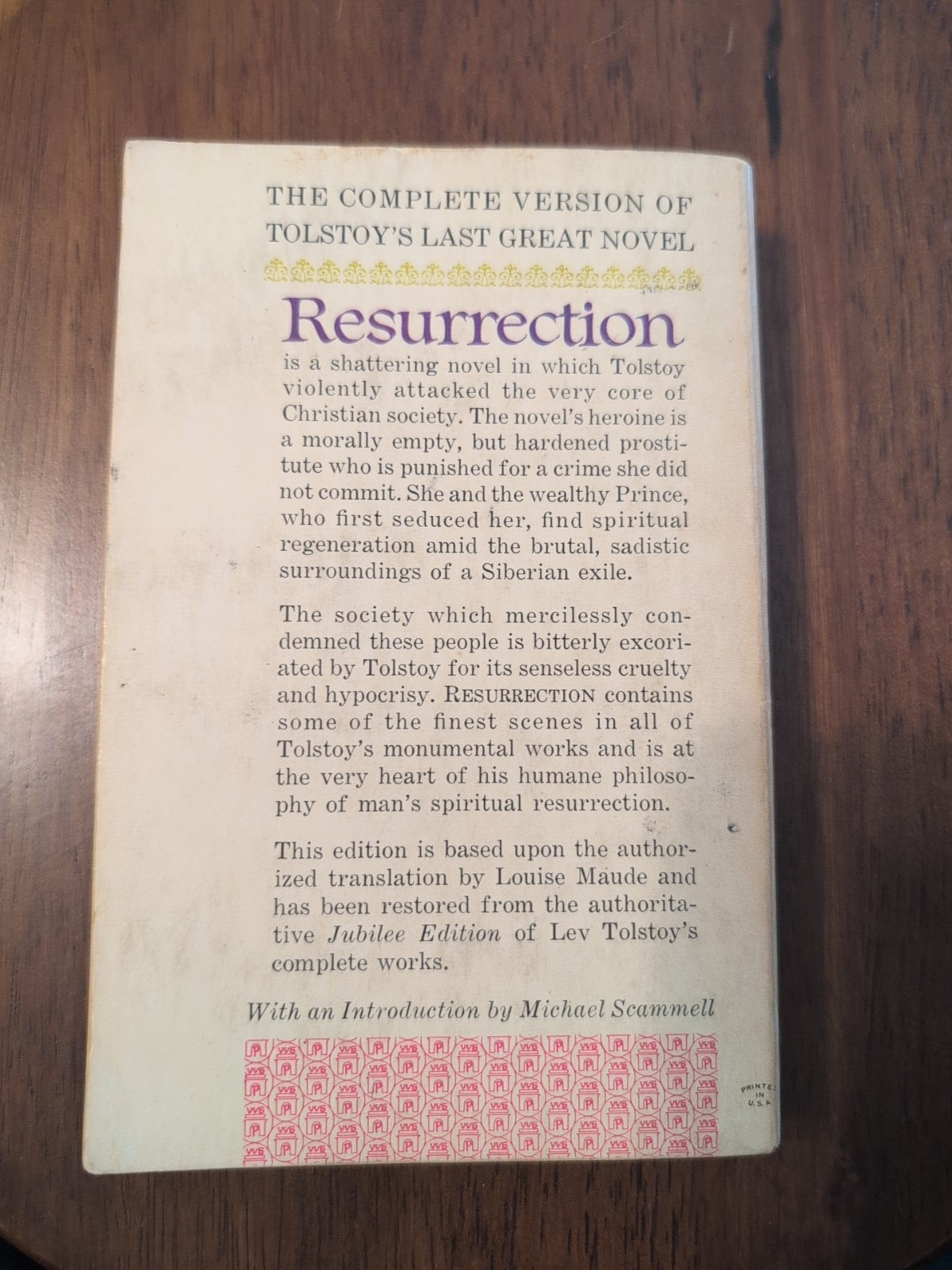 Tolstoy’s Resurrection | Novel 1968 | Washington Square Press