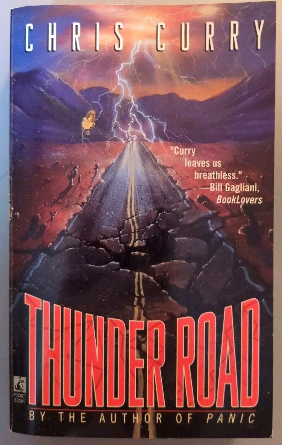 Vintage Horror PB Book THUNDER ROAD By Chris Curry 1995