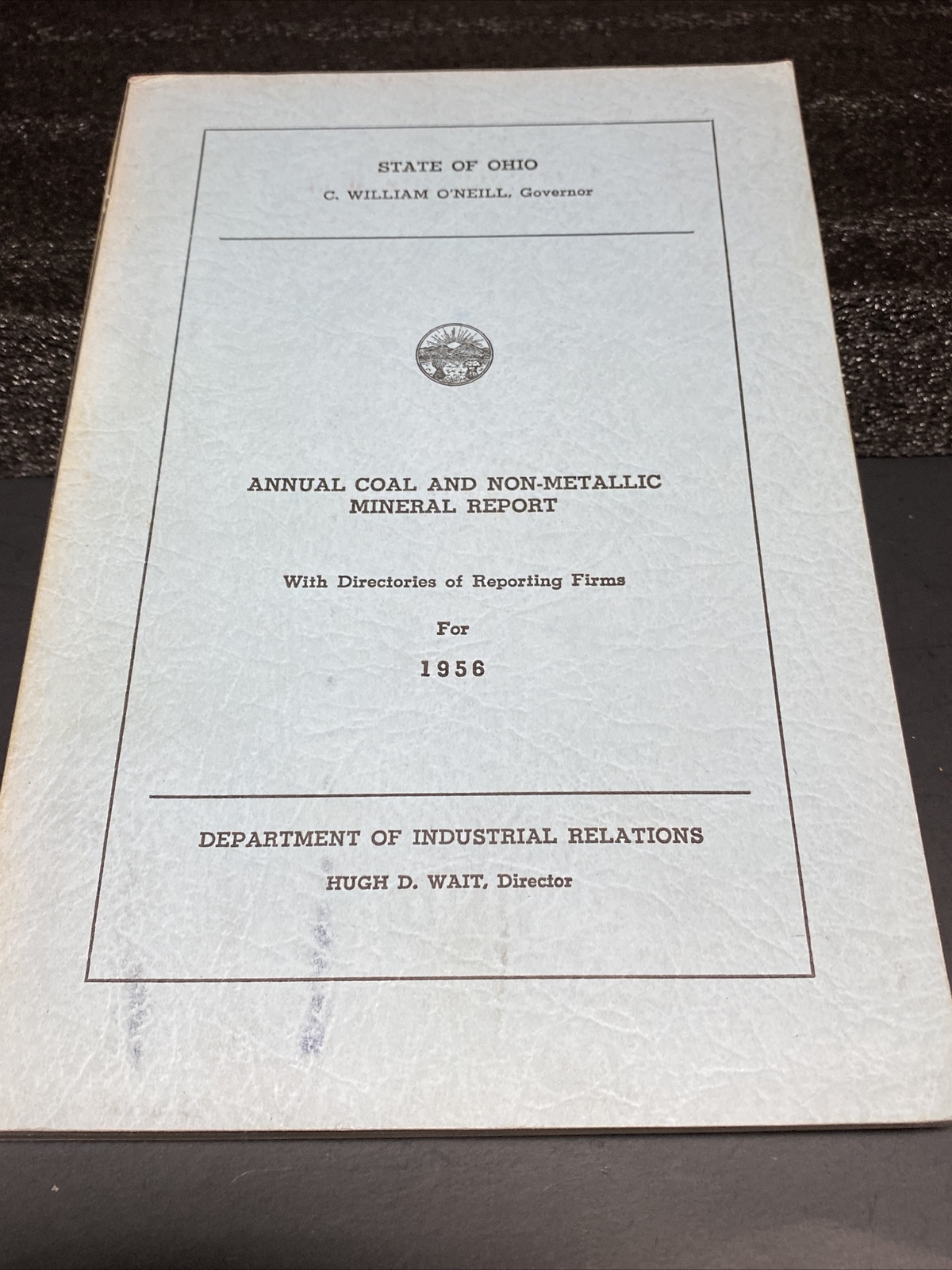 Annual Coal And Non Metallic Mineral Report 1956 State Of Ohio