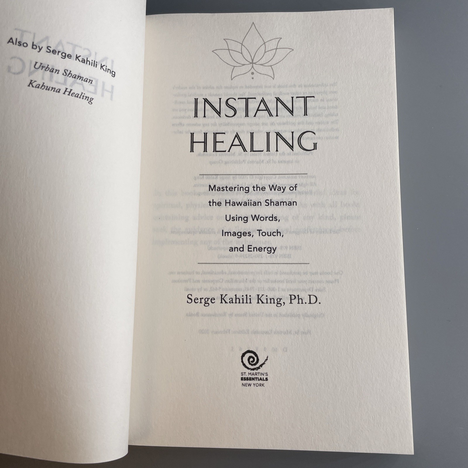 Instant Healing Serge Kahili King PB Hawaiian Shaman Energy Healing Spiritual