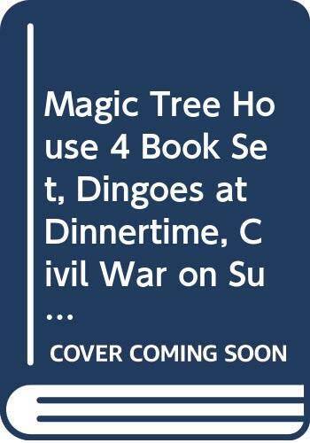Magic Tree House 4 Book Set, Dingoes at Dinnertime, Civil War on Sunday, – GOOD