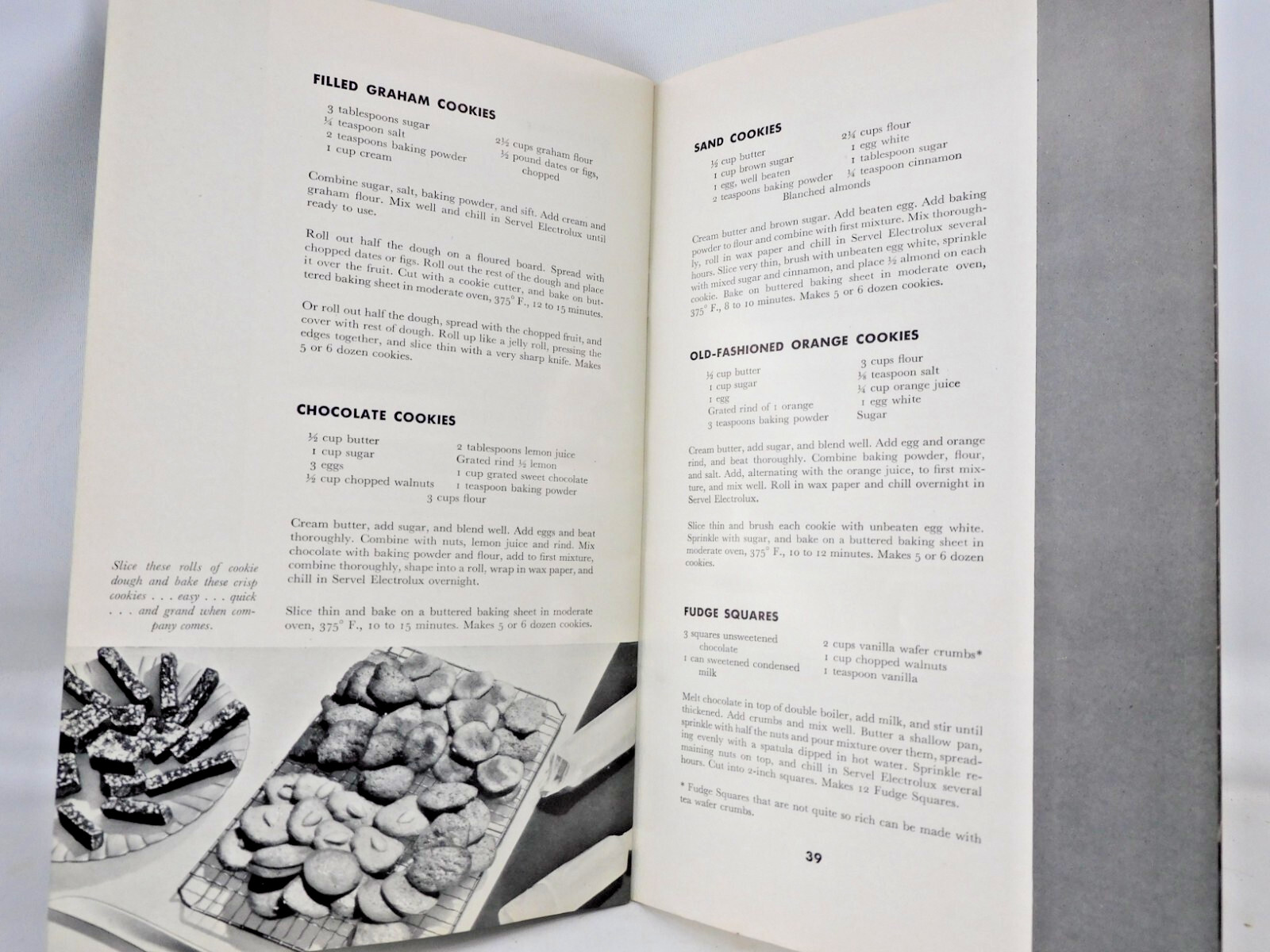 Electrolux Servel Gas Refrigerator 1937 Recipe Book Drinks Desserts Salads ETC