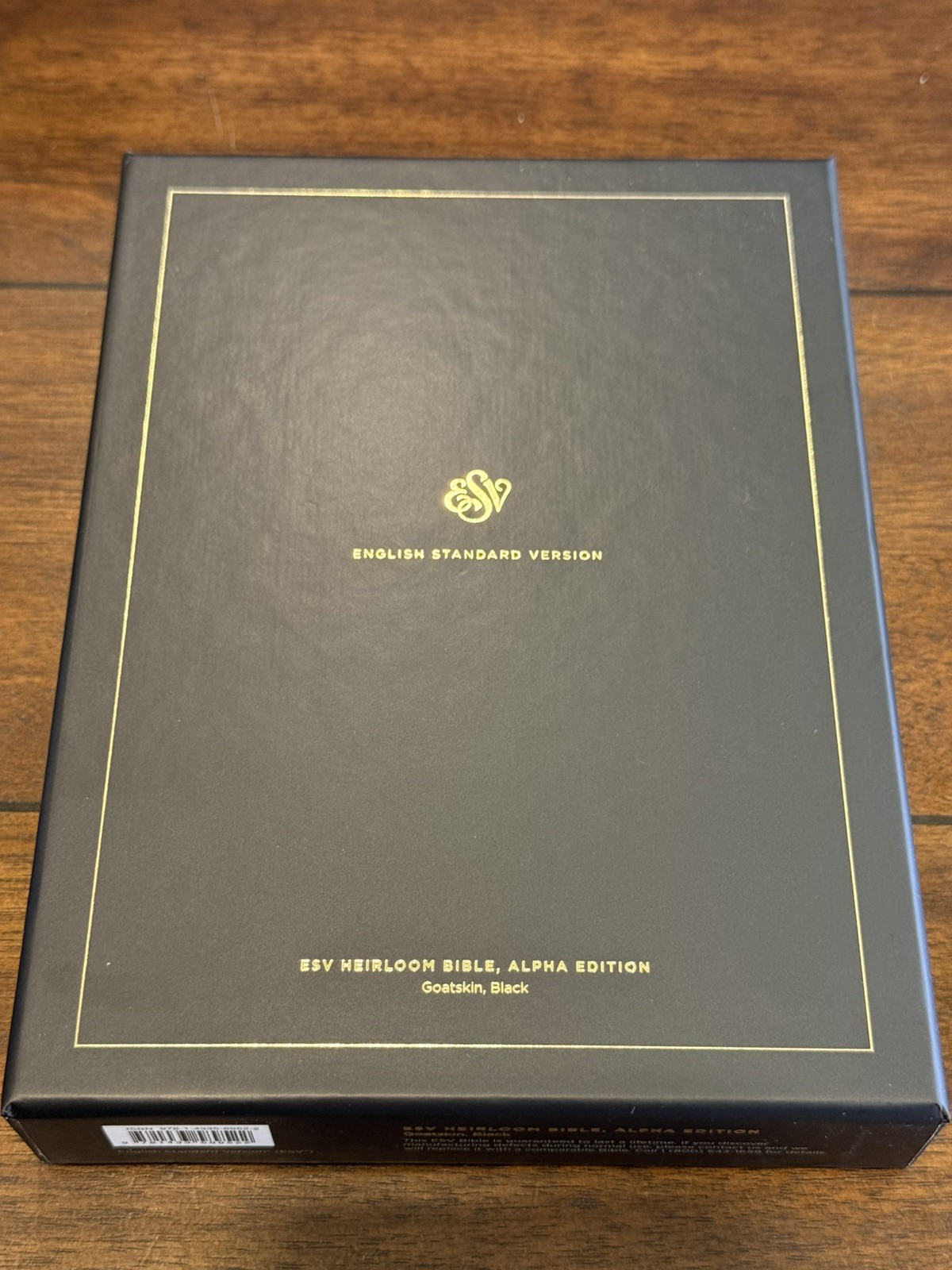 ESV Heirloom Bible – Alpha Edition (Goatskin Leather / Black) – Brand New!