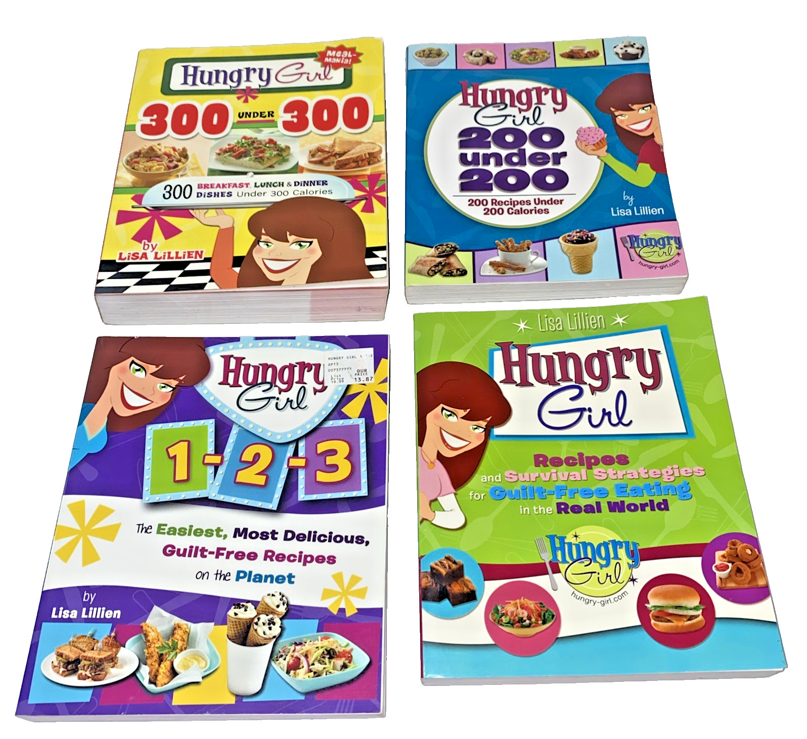 Hungry Girl Books Lot of 4 Lisa Lillien 300 200 1-2-3 Survival Strategies